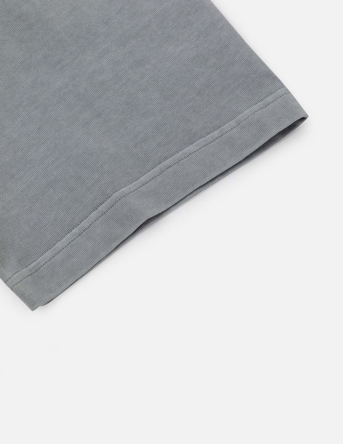 Seagull and Logo Embroidery Oversized Garment Dye T-Shirt