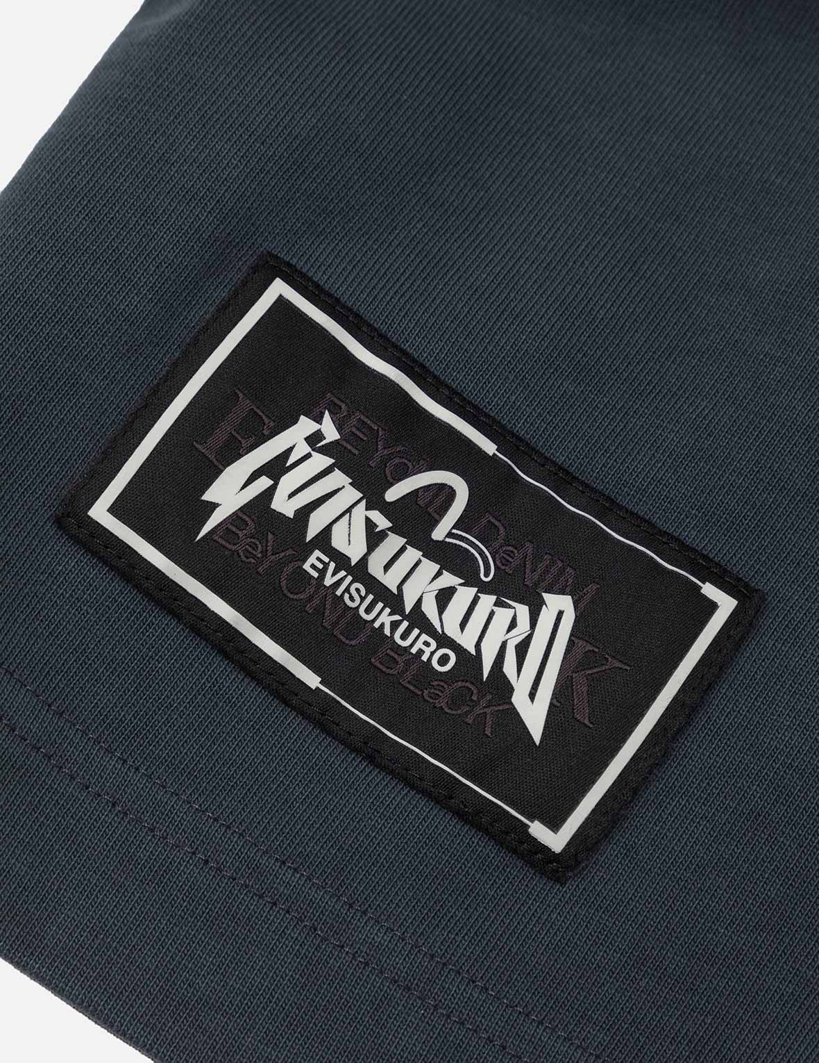 Seagull and Logo Embroidery Oversized Garment Dye T-Shirt
