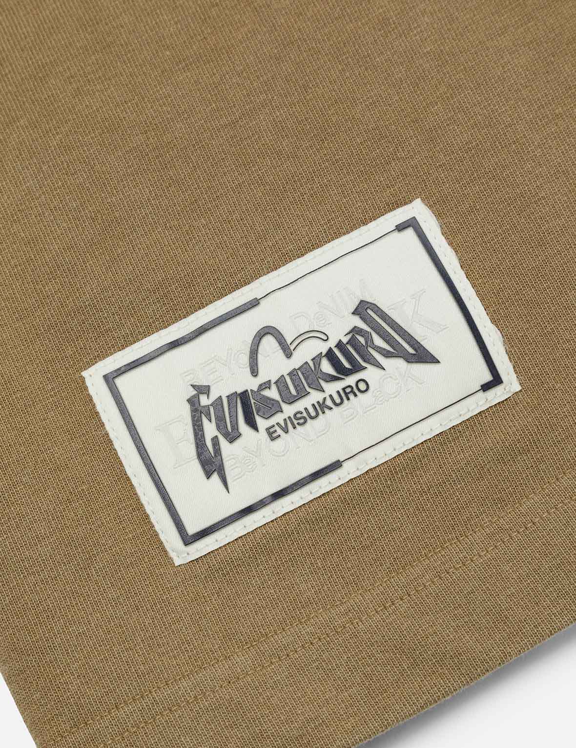Seagull and Logo Embroidery Oversized Garment Dye T-Shirt