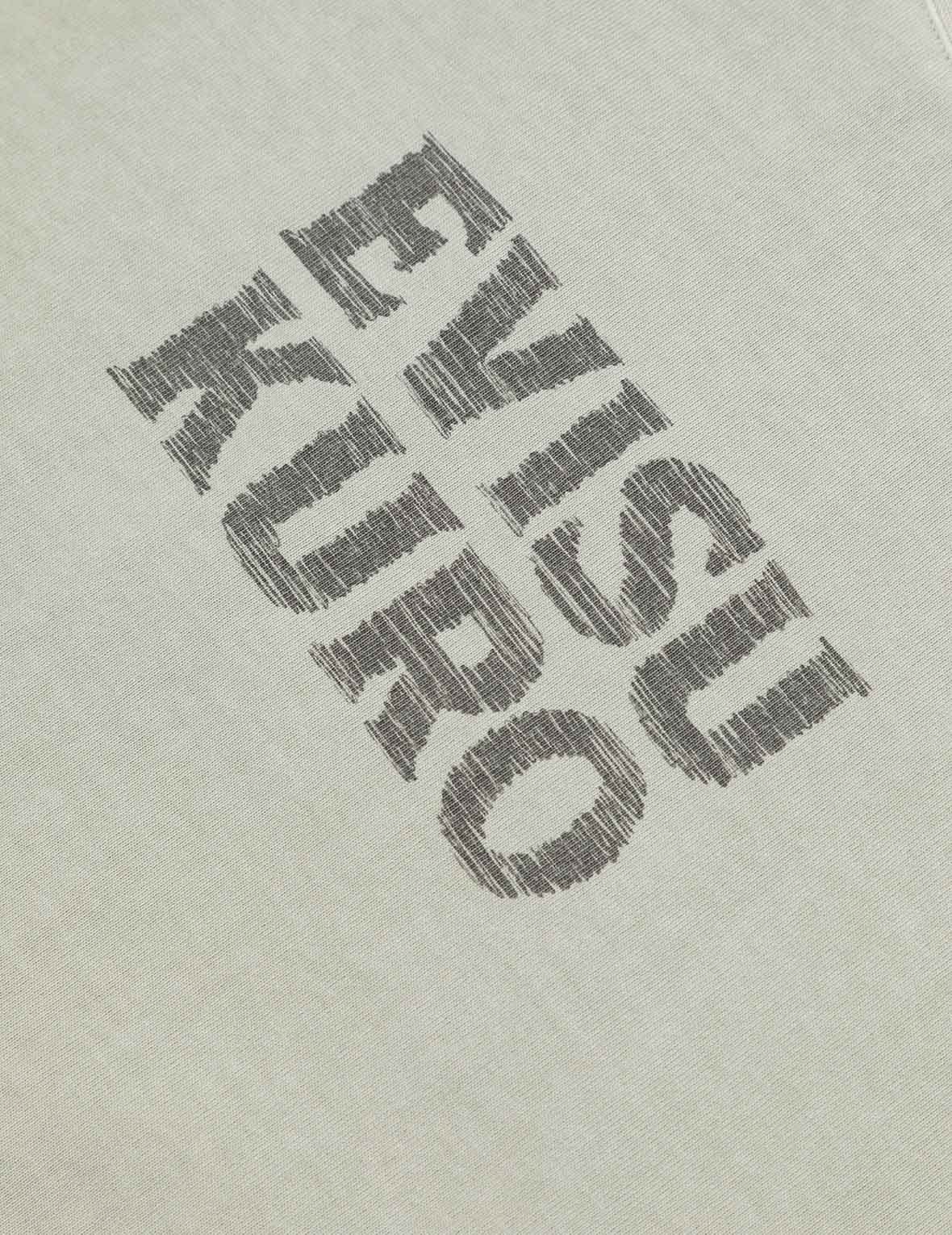 Seagull and Logo Print Washed Relax Fit T-Shirt
