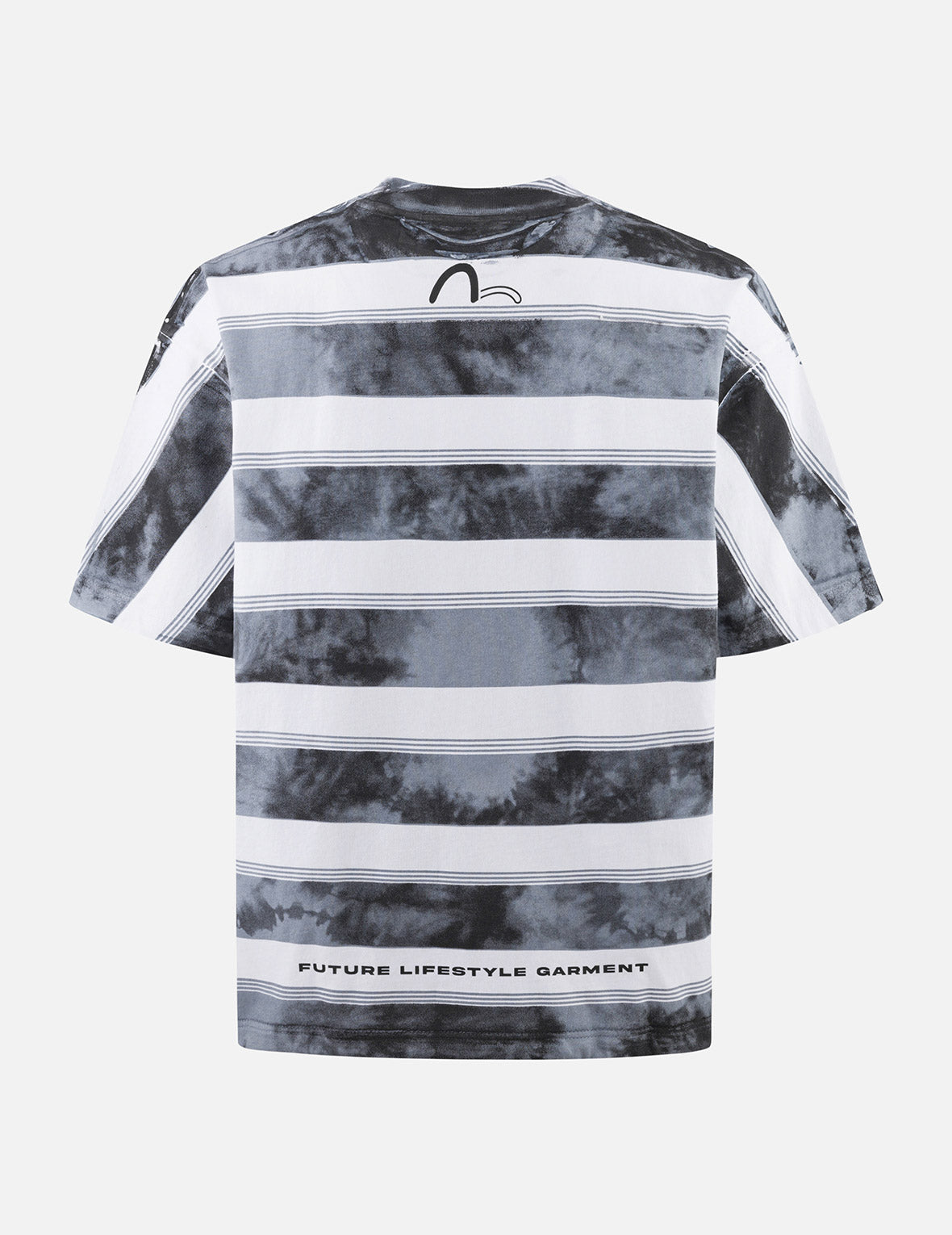 Washed Tie-Dye Stripe Loose Fit T-shirt