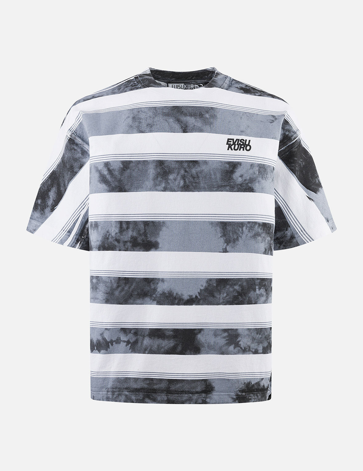 Washed Tie-Dye Stripe Loose Fit T-shirt