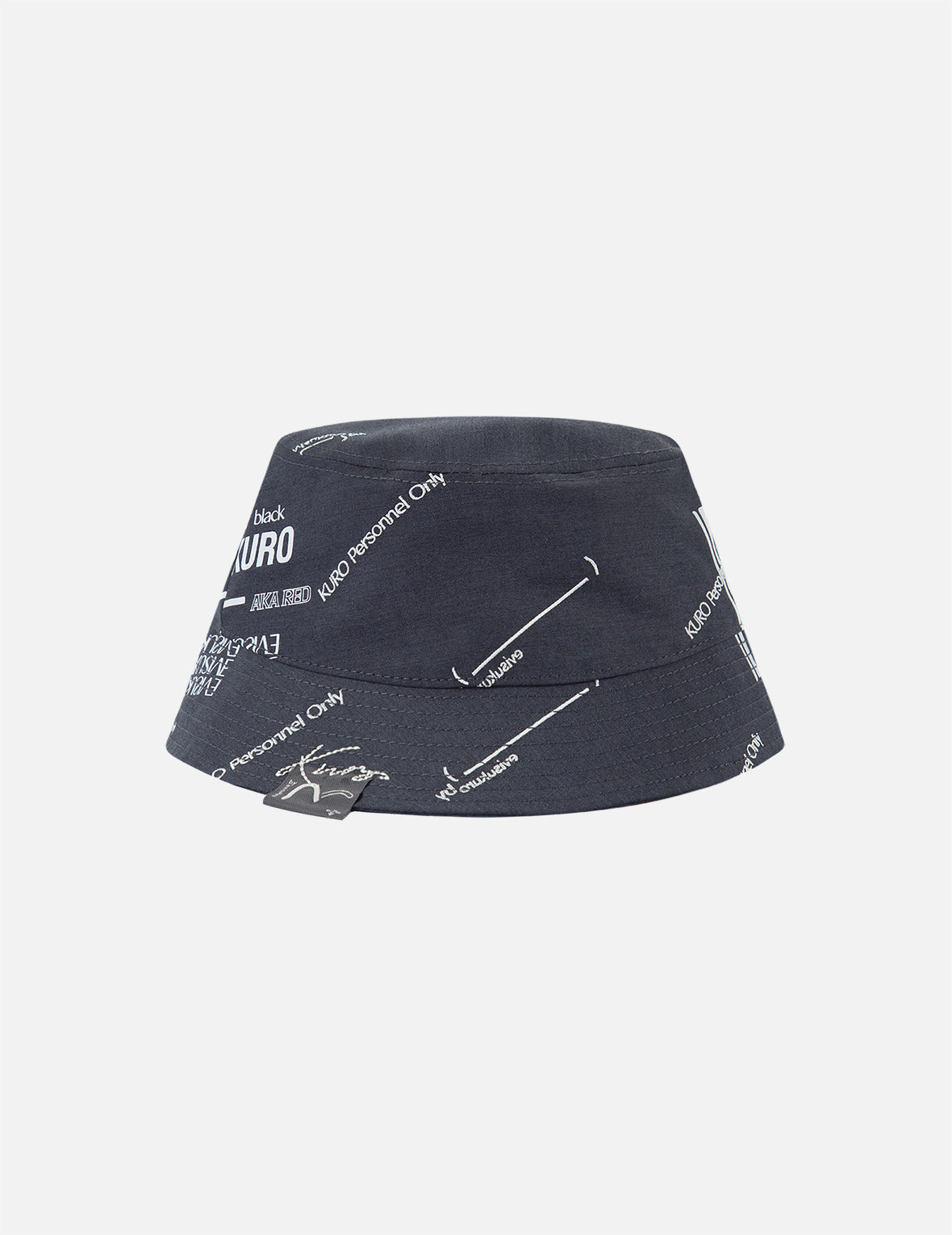Slogan Embroidered and Logo Print Bucket Hat