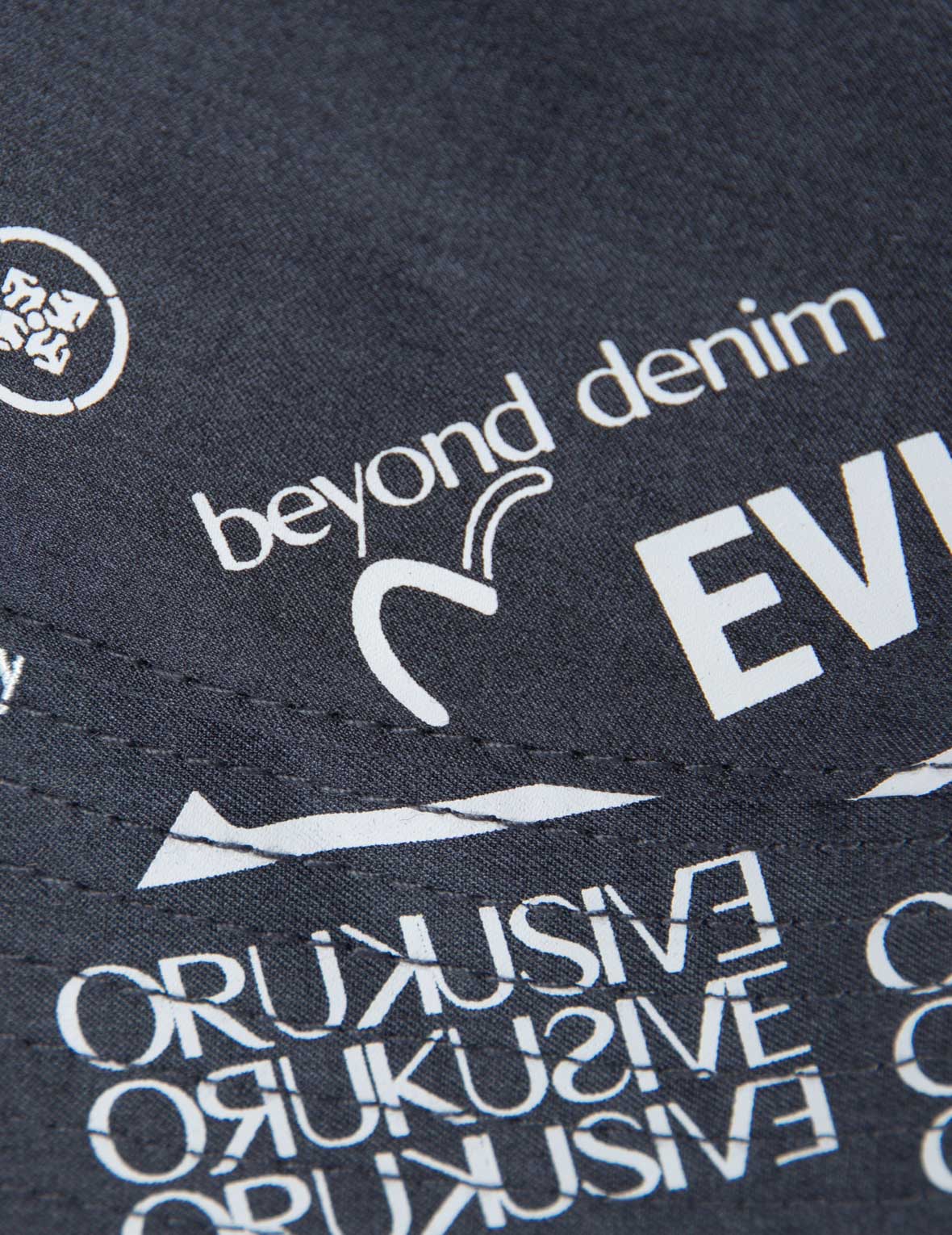 Slogan Embroidered and Logo Print Bucket Hat