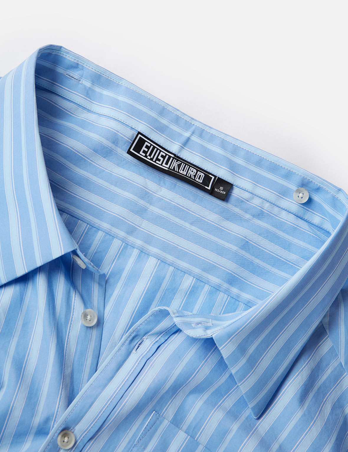 Drape Collar Pinstripe Shirt