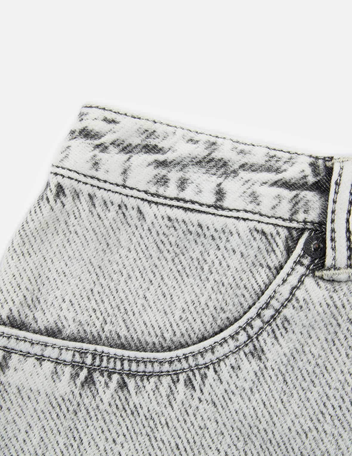 Seagull Embroidered Knit Denim Jeans