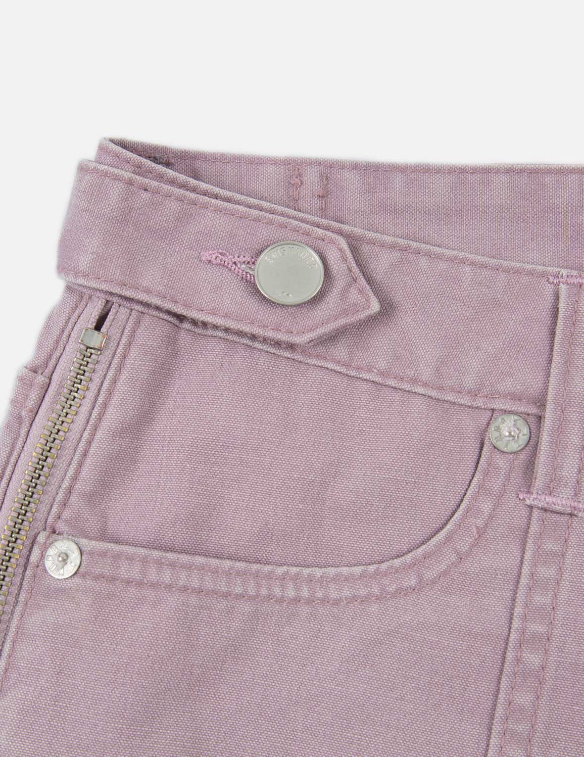 Pigment-dyed Shorts with Side Zippers