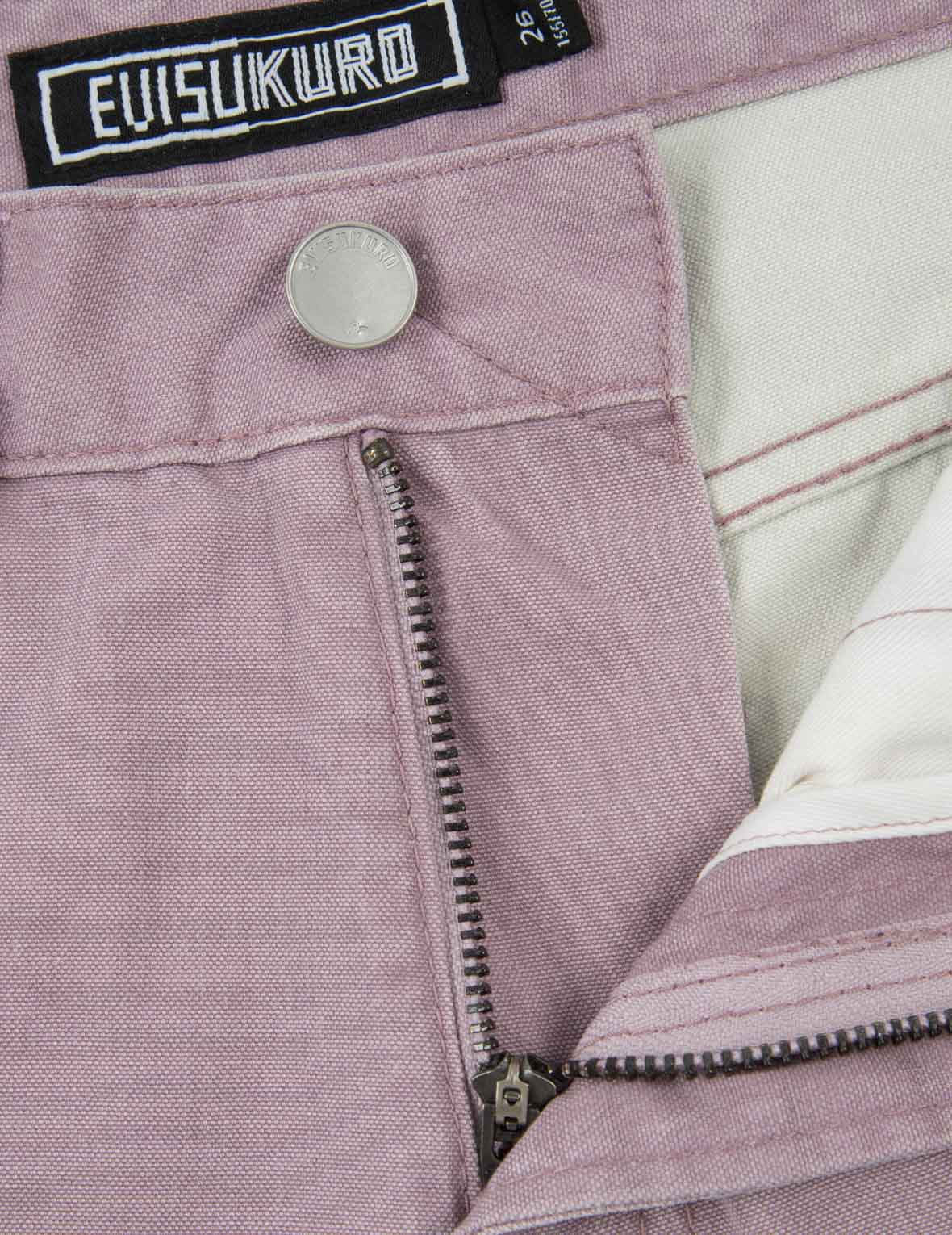 Pigment-dyed Shorts with Side Zippers