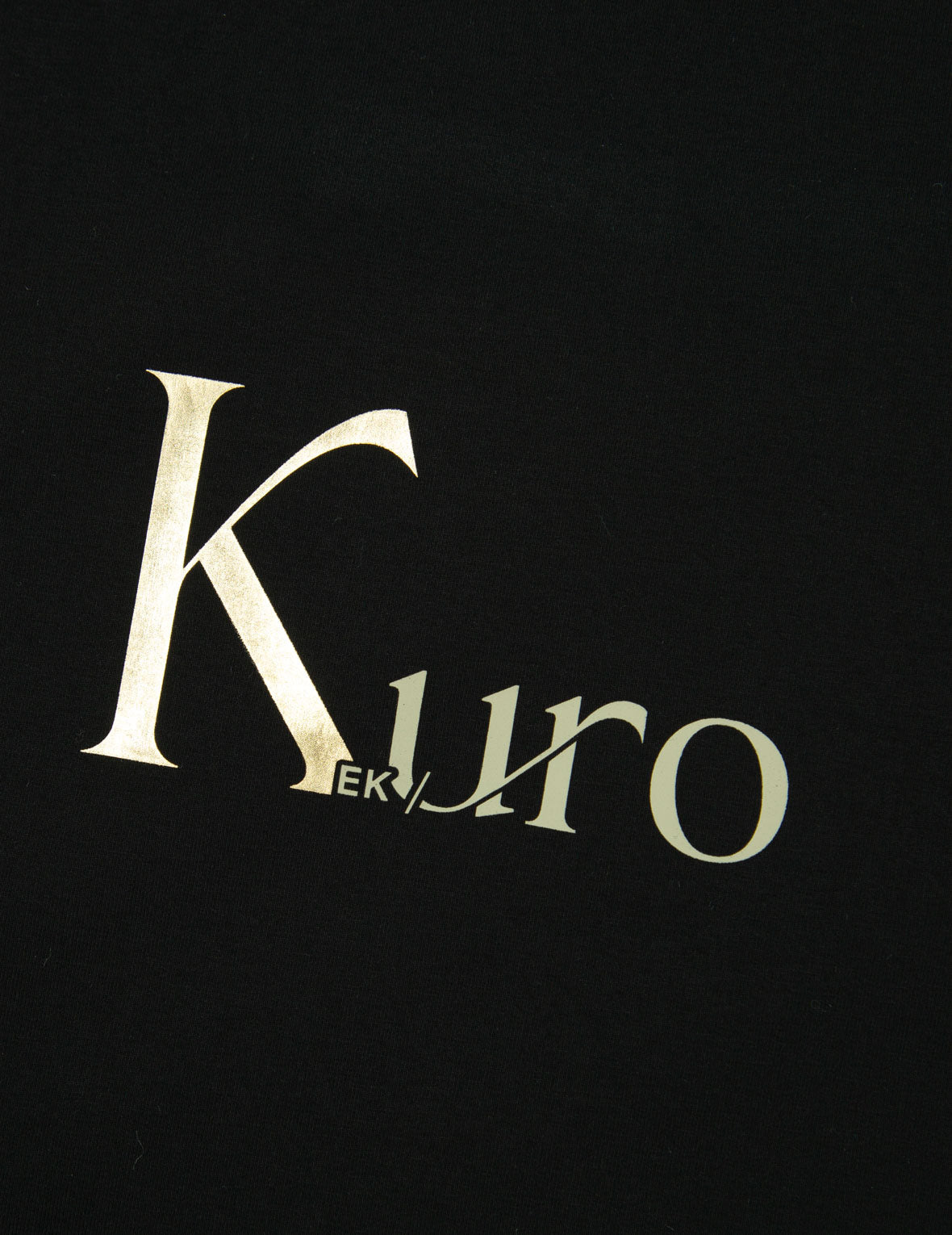 Multi Logo Foil Print Asymmetric T-Shirt