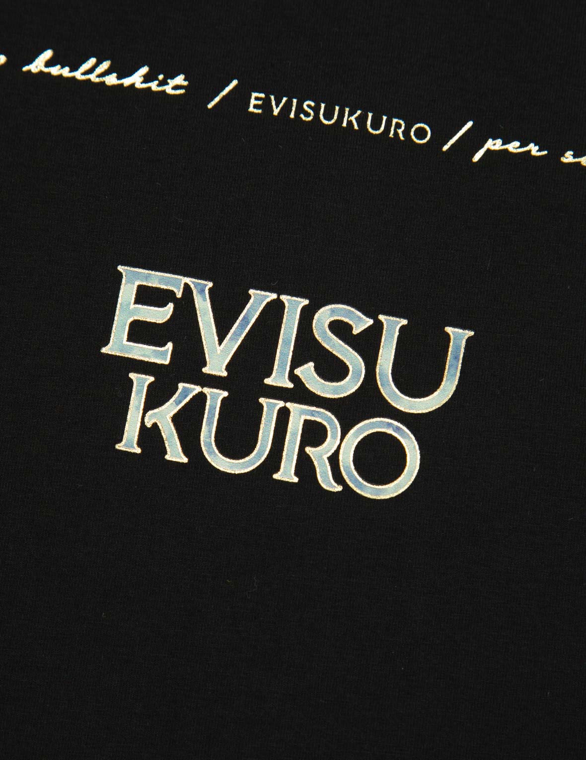 Multi Logo Foil Print Asymmetric T-Shirt