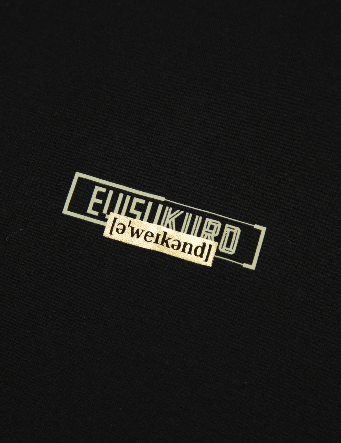 Multi Logo Foil Print Asymmetric T-Shirt