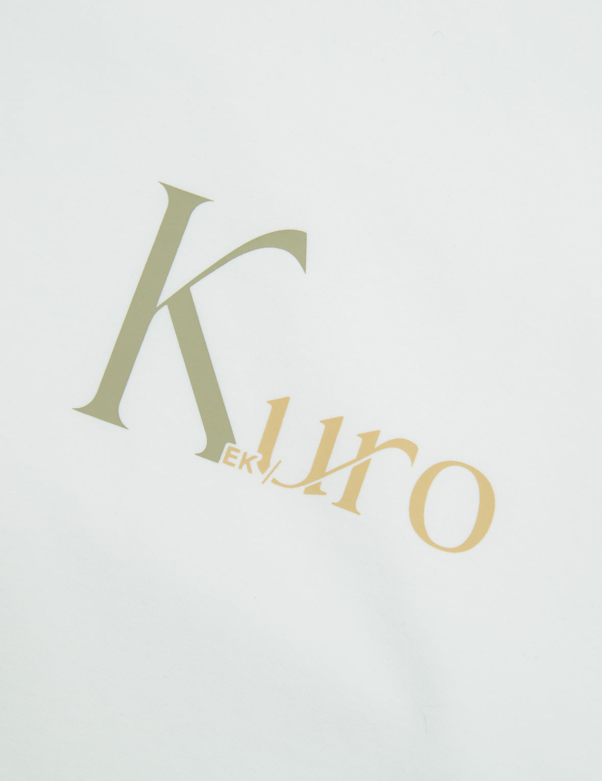 Multi Logo Foil Print Asymmetric T-Shirt