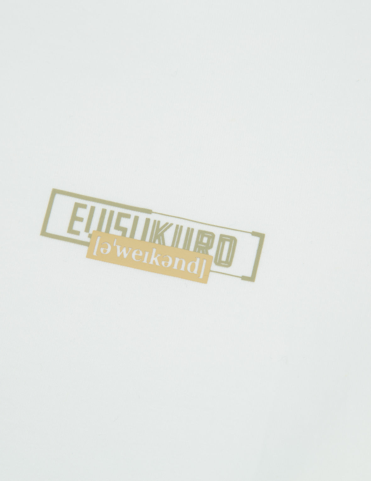 Multi Logo Foil Print Asymmetric T-Shirt