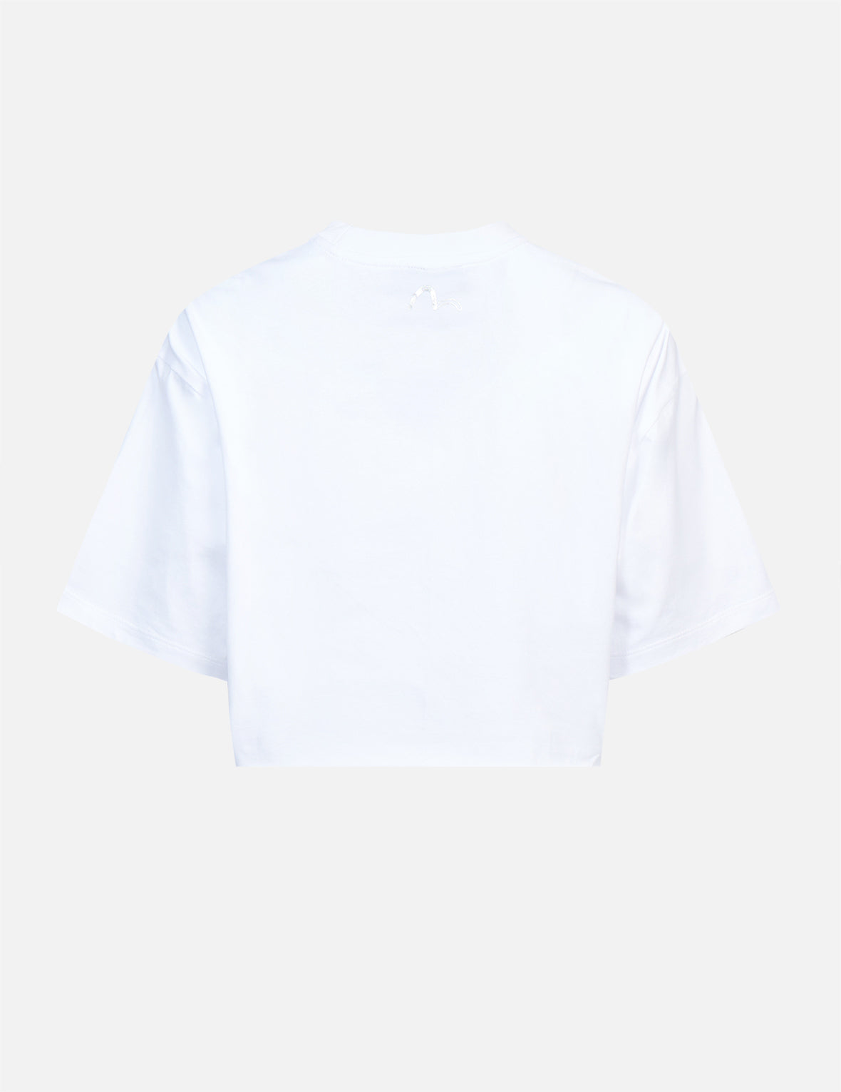Logo Print Tie Front Drop-shoulder T-shirt