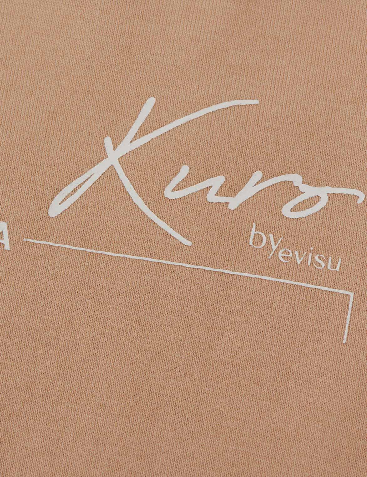 Logo Print Tie Front Drop-shoulder T-shirt