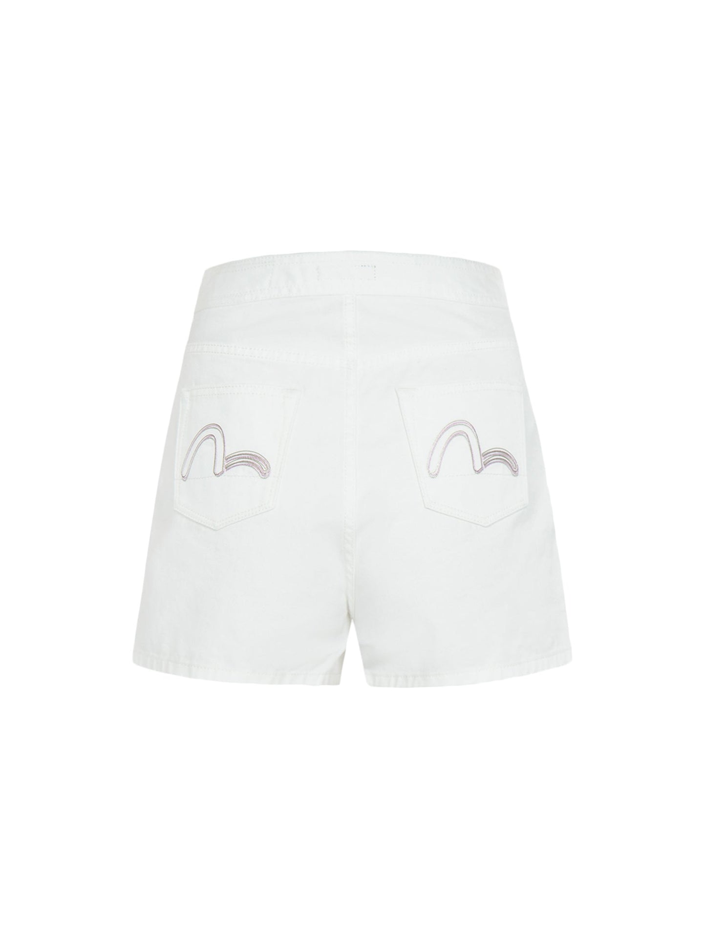 Seagull Embroidery Denim Shorts