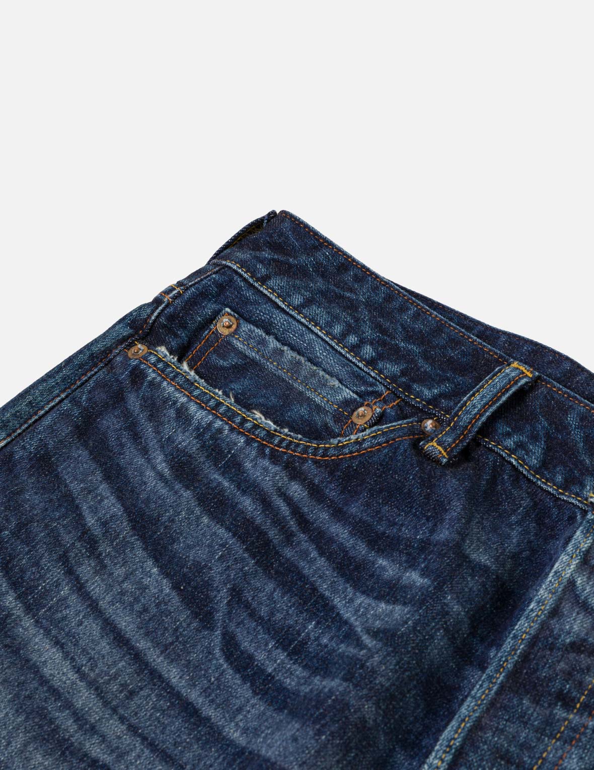 Mid-washed Seagull Print Loose Fit Jeans #2038