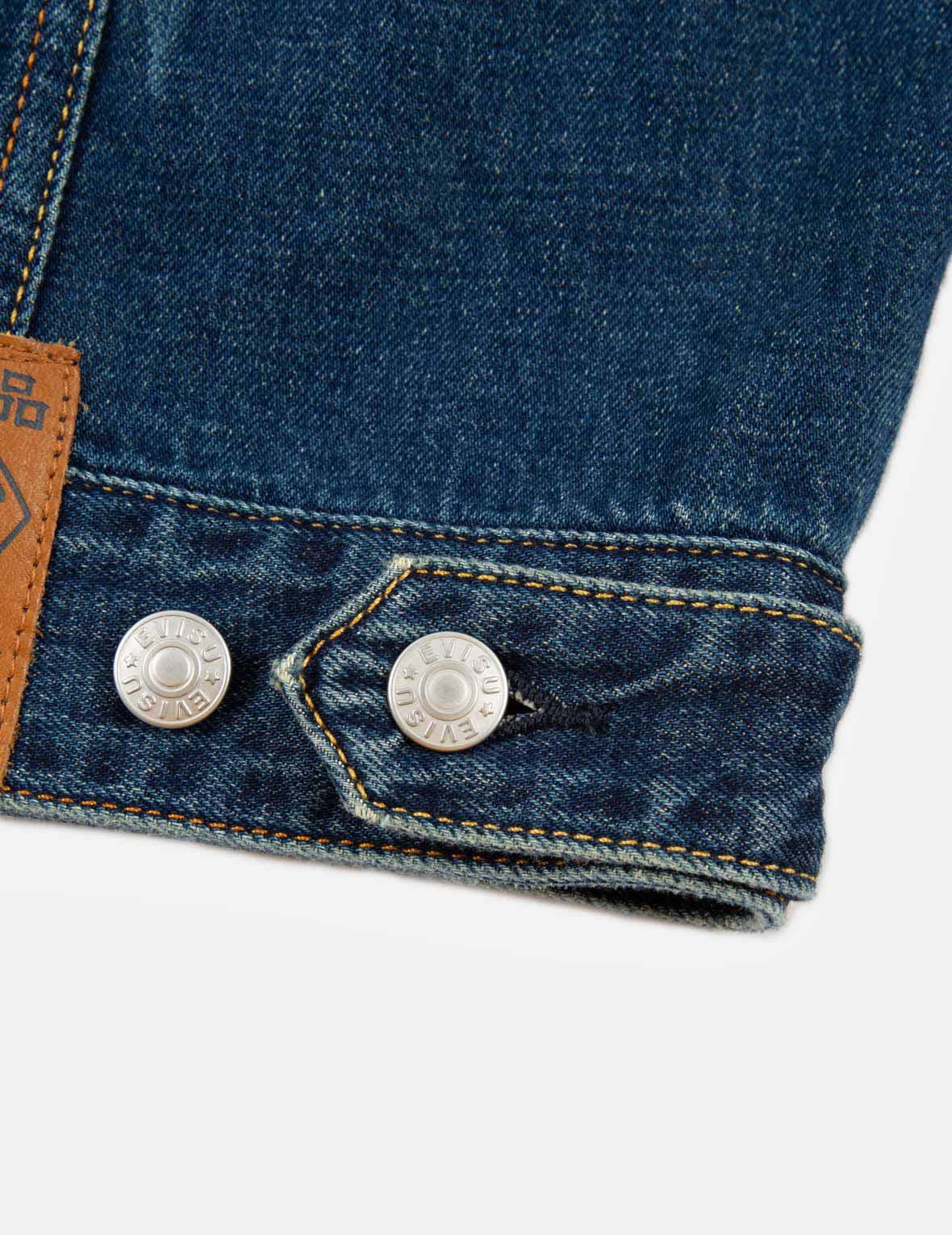 Daicock Discharged Print and Stitching Denim Jacket