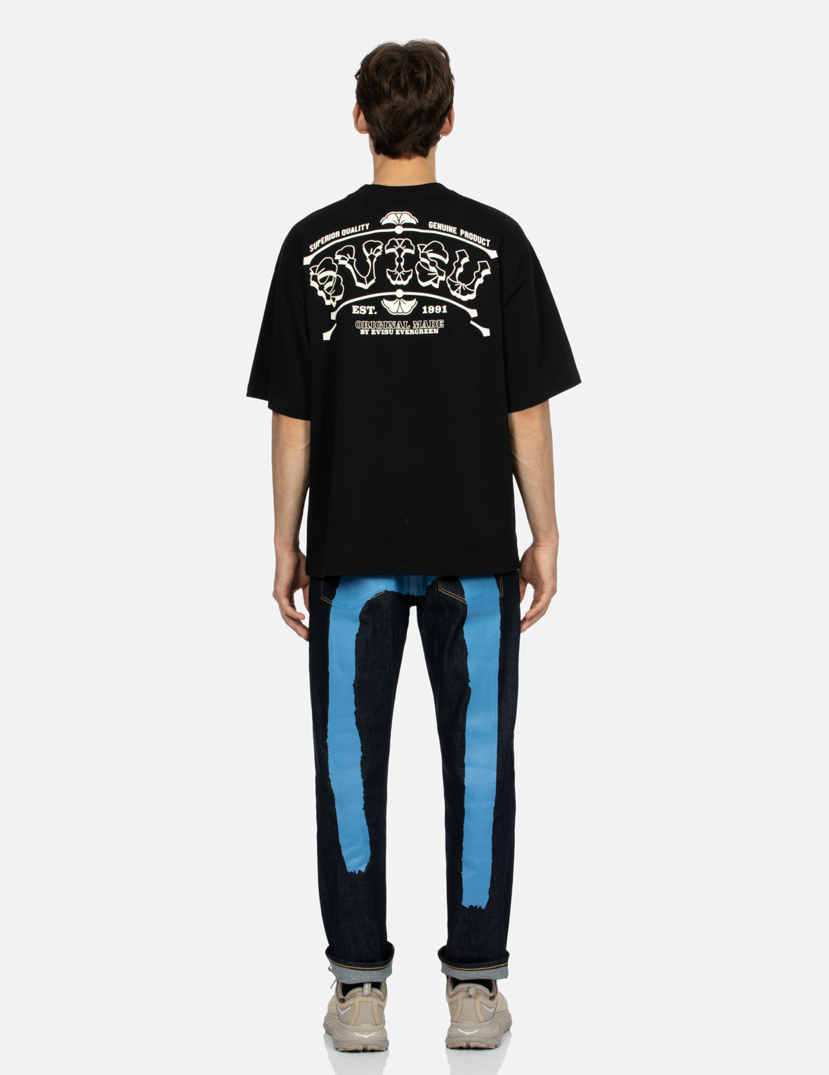 Blue Brushstroke Daicock Slim Cropped-fit Jeans