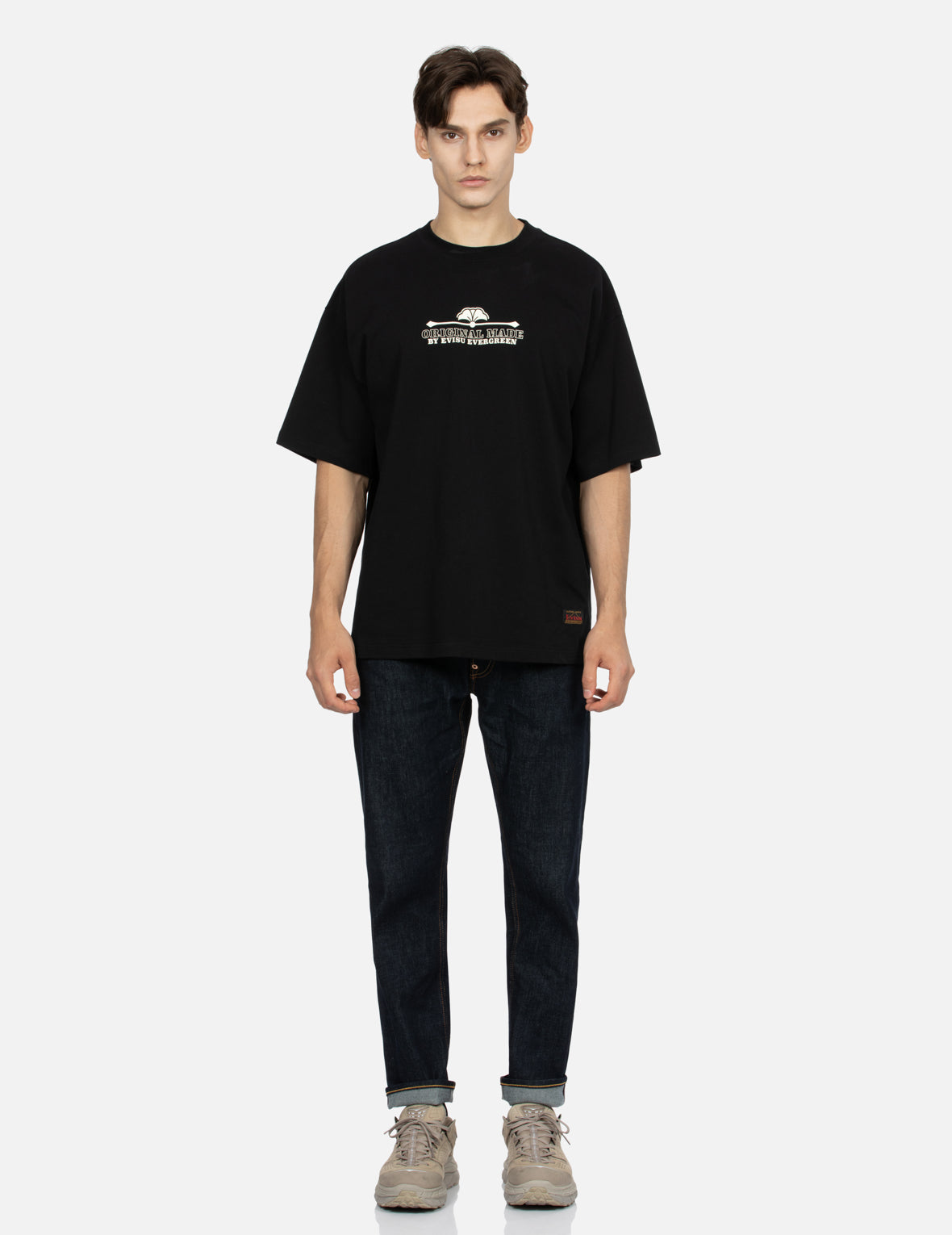 Blue Brushstroke Daicock Slim Cropped-fit Jeans
