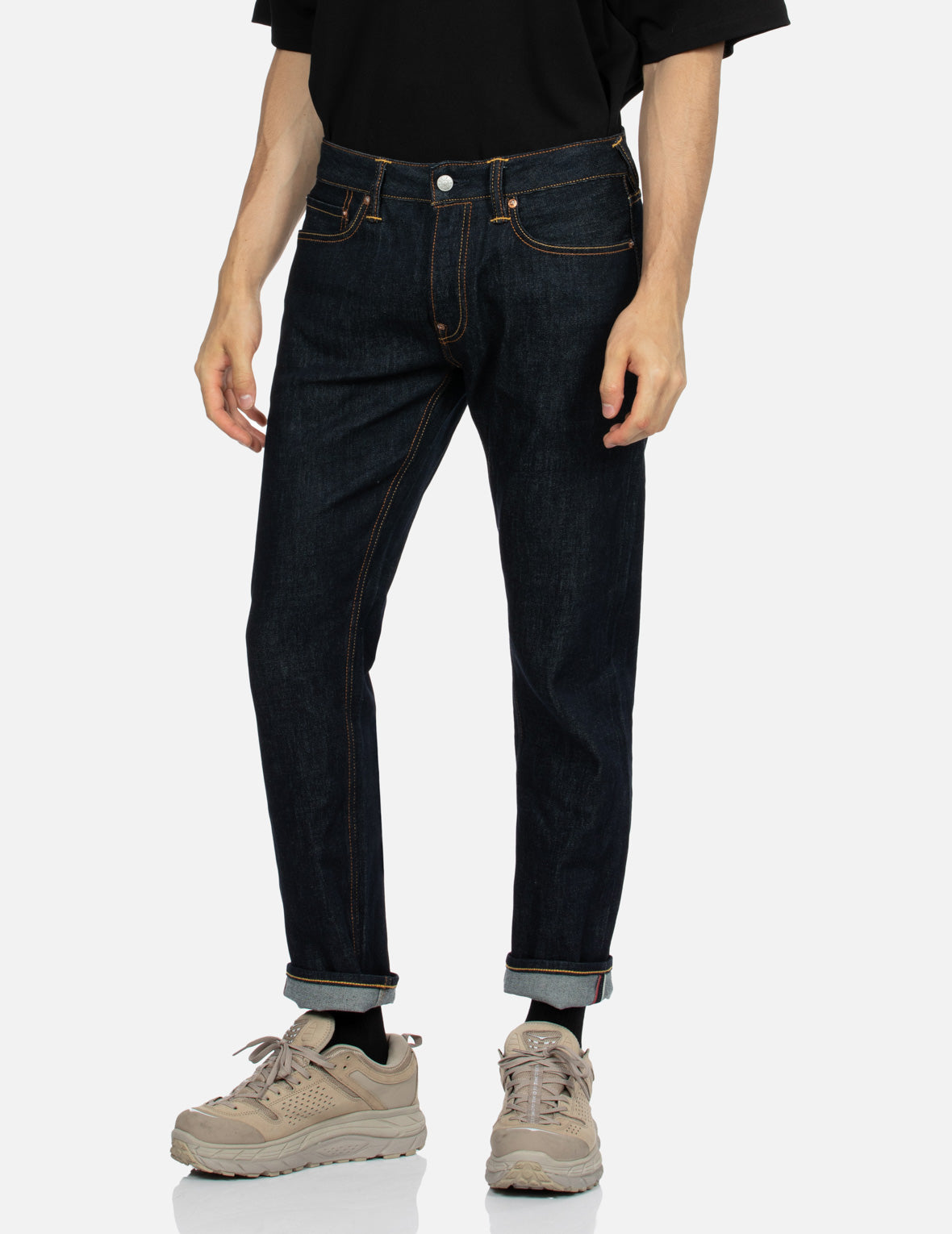 Blue Brushstroke Daicock Slim Cropped-fit Jeans