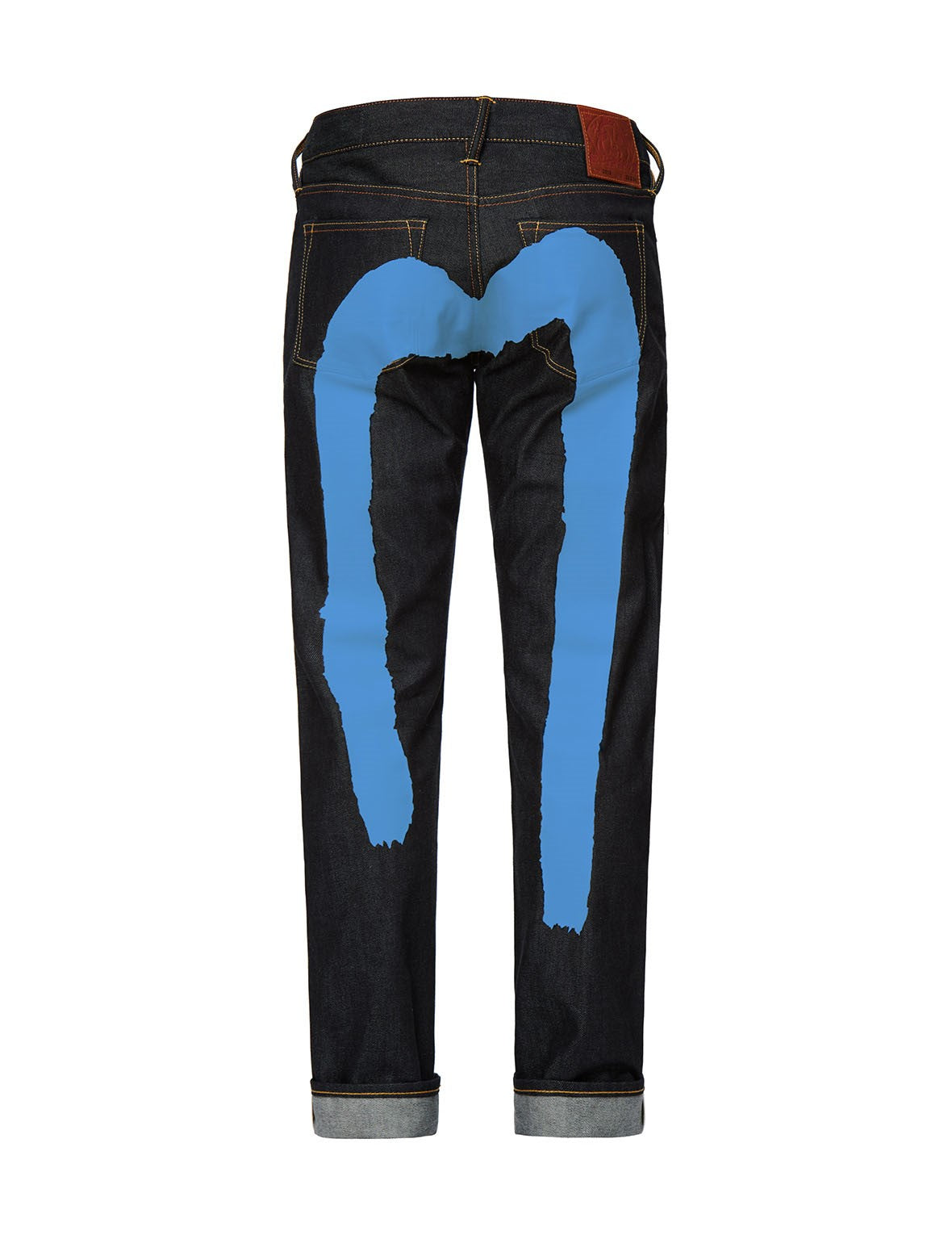 Blue Brushstroke Daicock Slim Cropped-fit Jeans