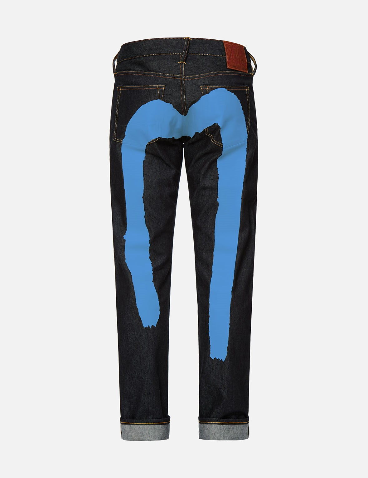 Blue Brushstroke Daicock Slim Cropped-fit Jeans