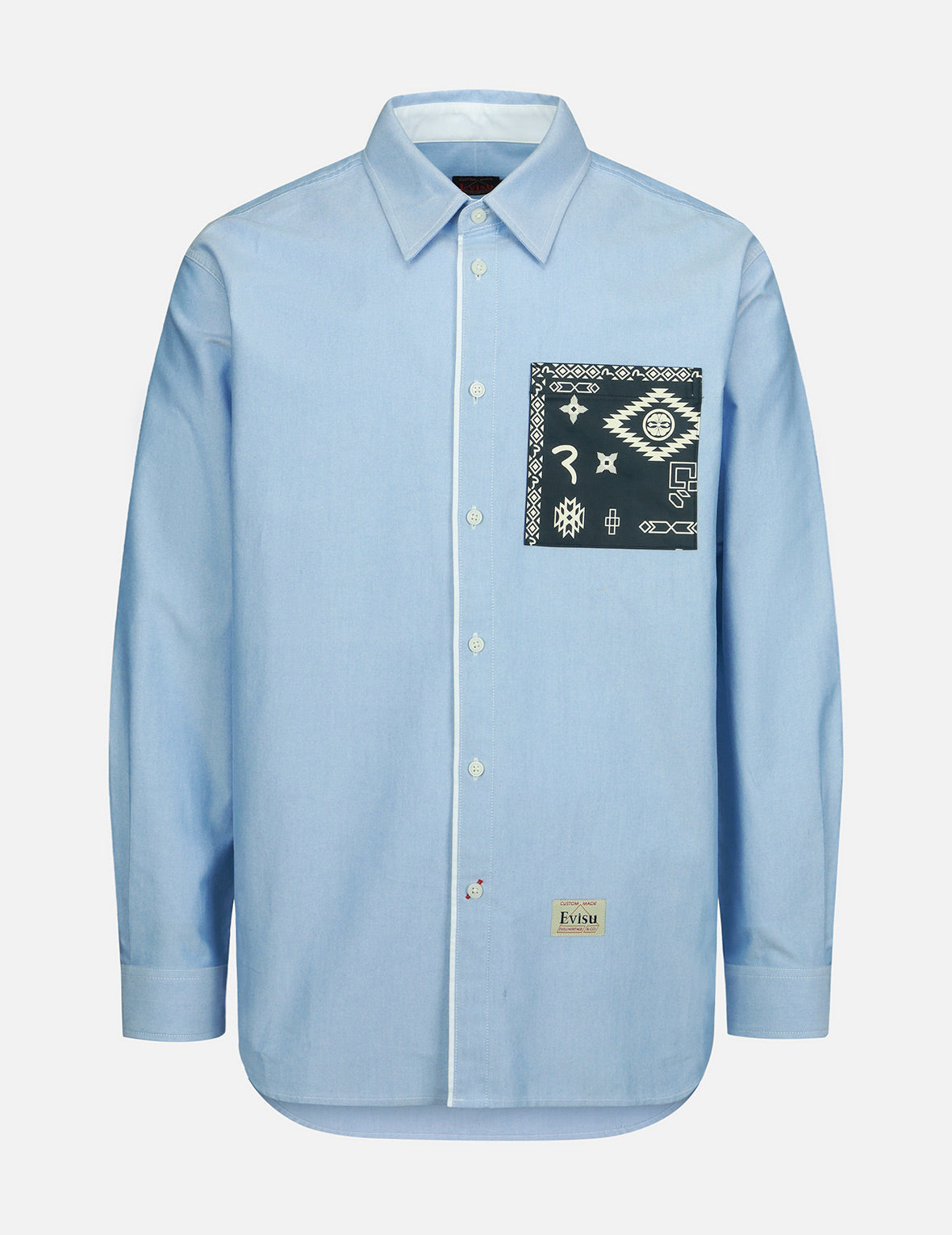 Nomadic-pattern Seagull Appliqué Oxford Shirt