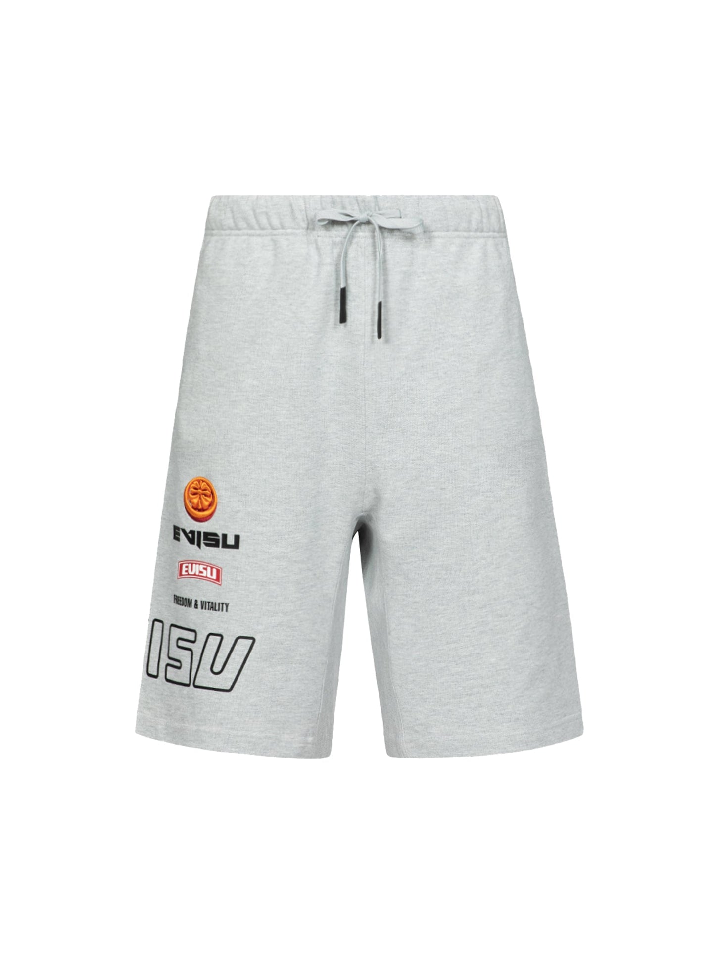 Logo Print and Kamon Embroidery Sweat Shorts