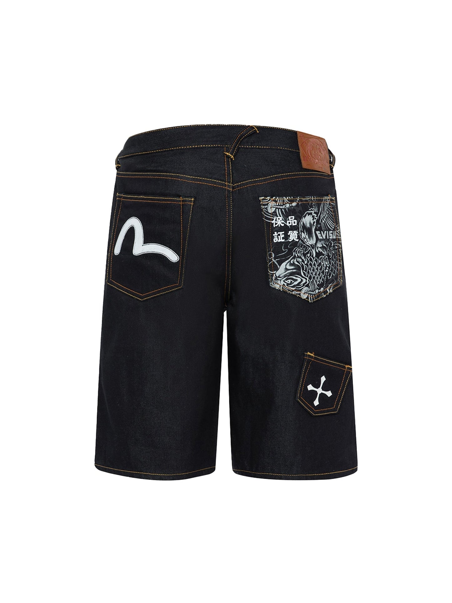Multi-Pocket Relax Fit Denim Shorts