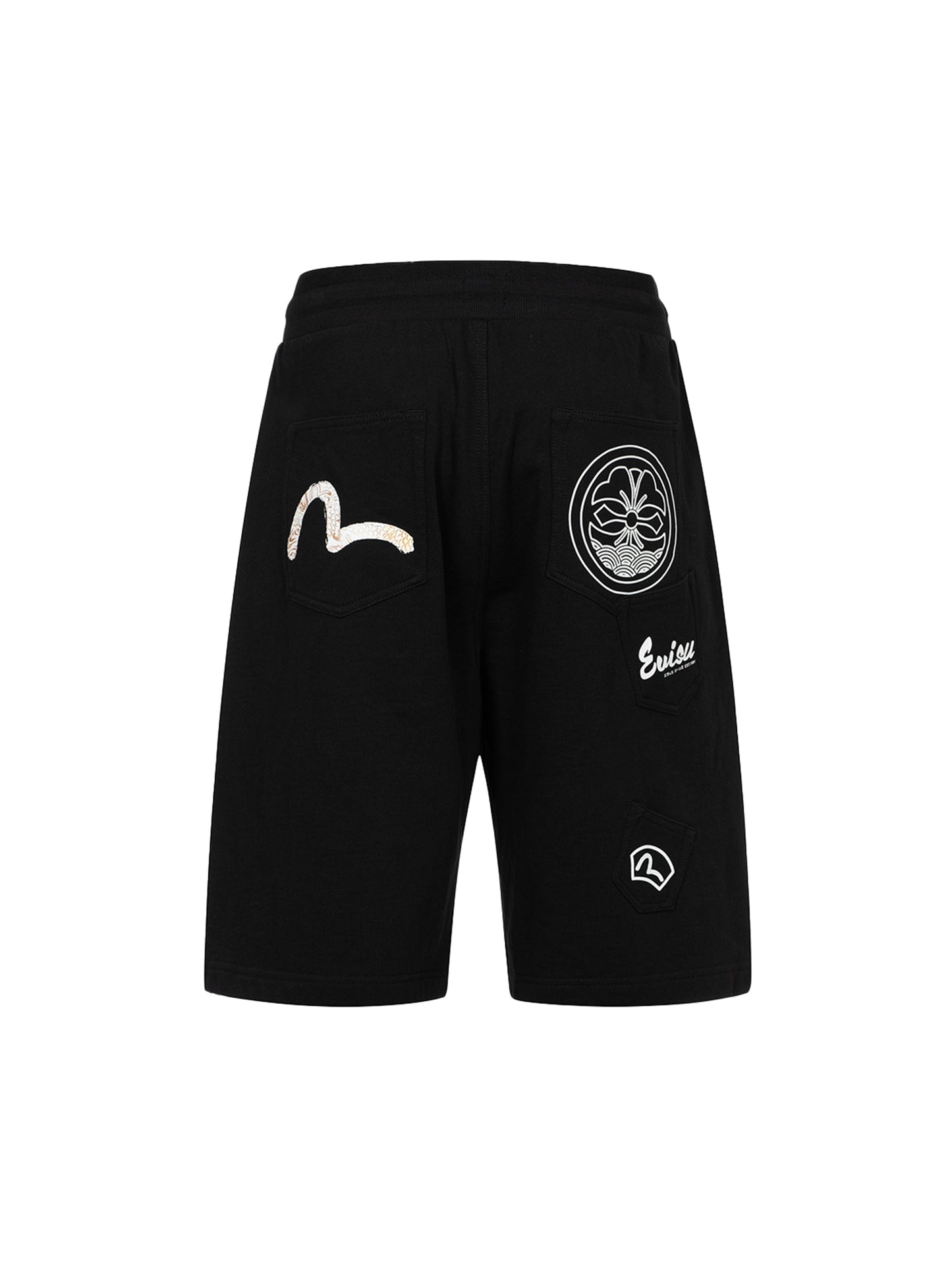 Multi-Pockets and Print Relax Fit Sweat Shorts