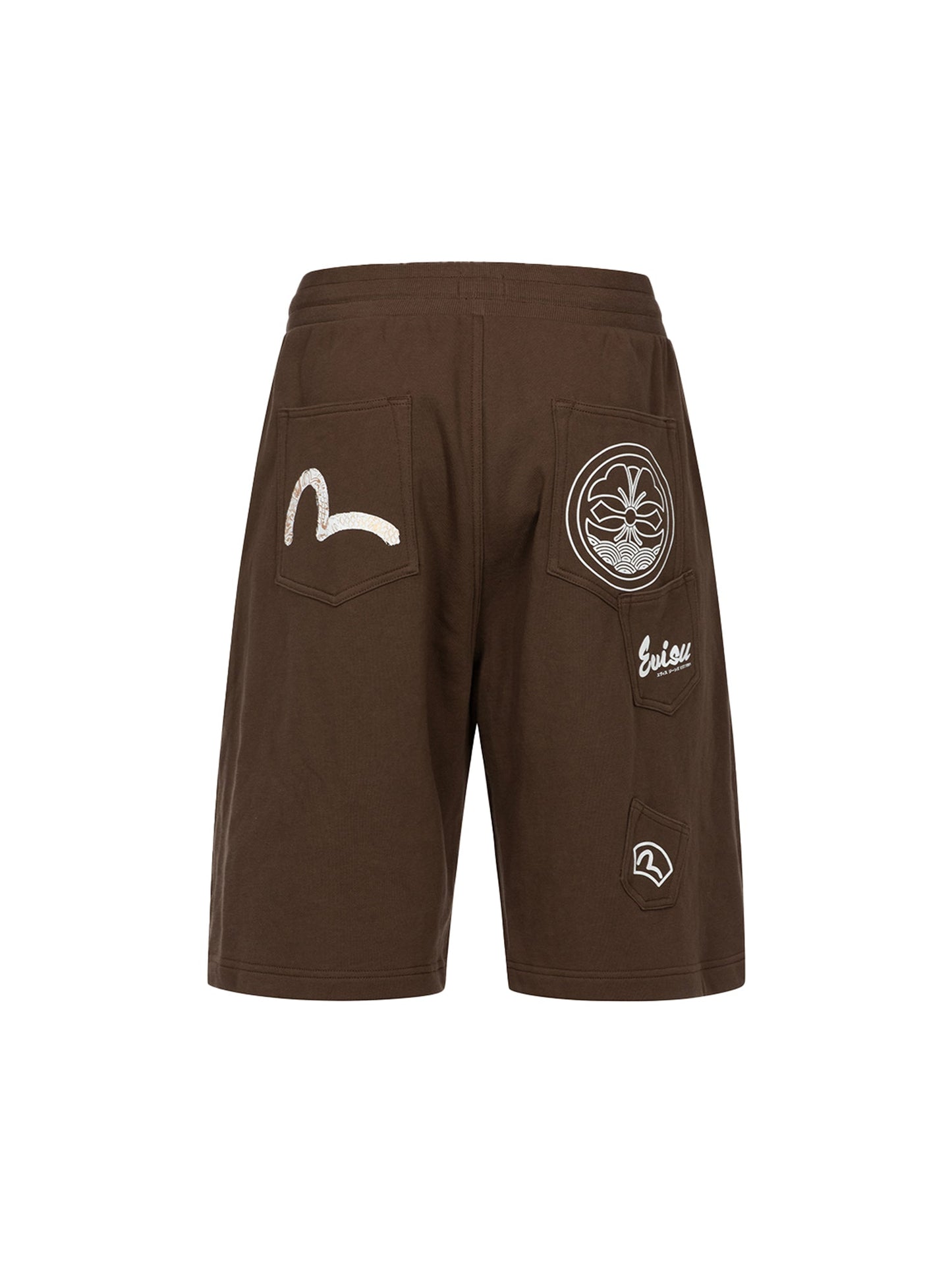 Multi-Pockets and Print Relax Fit Sweat Shorts