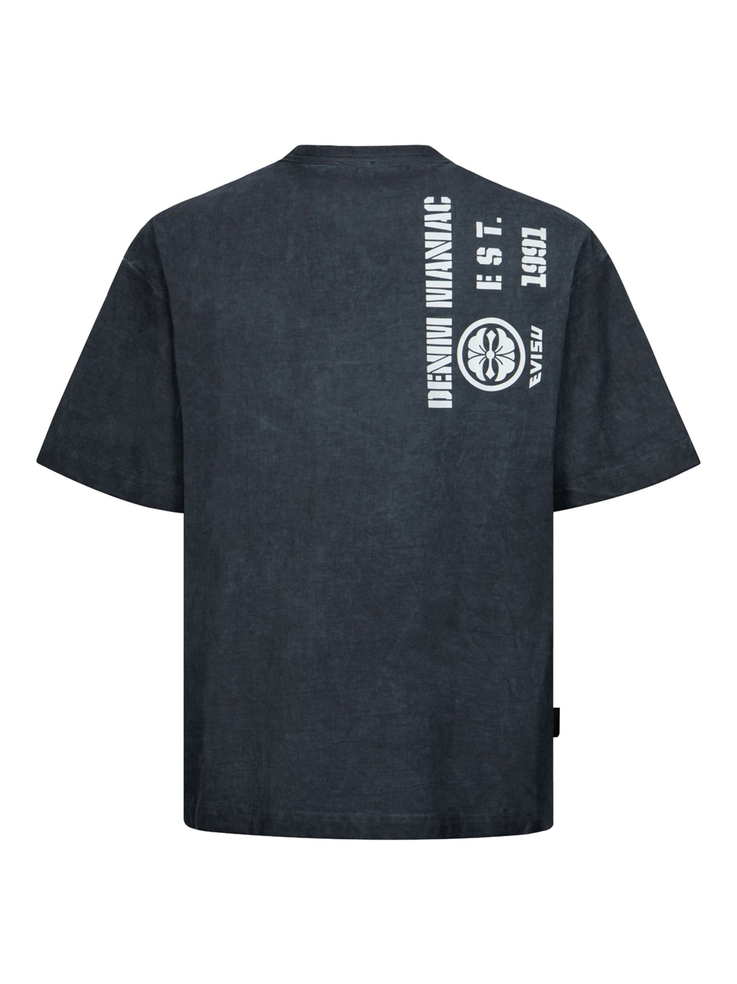 Godhead Embroidery and Kamon Print Loose Fit T-shirt