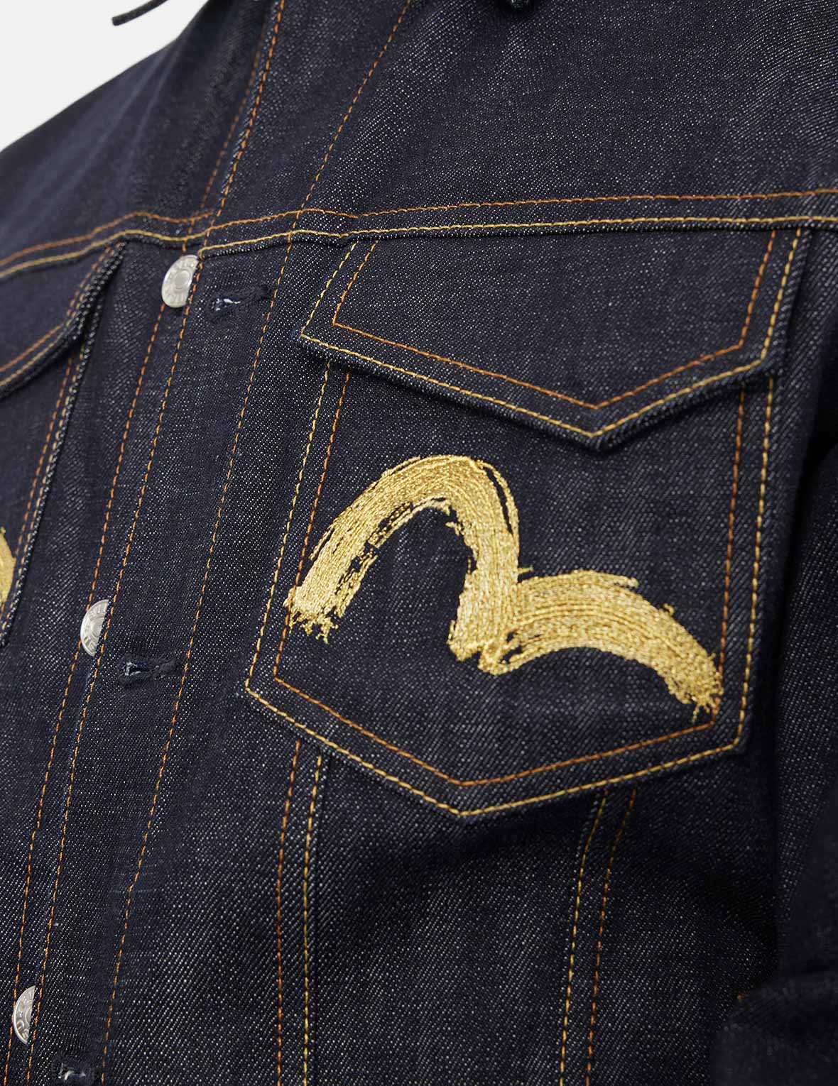Hakutaku Embroidery Relax Fit Denim Jacket