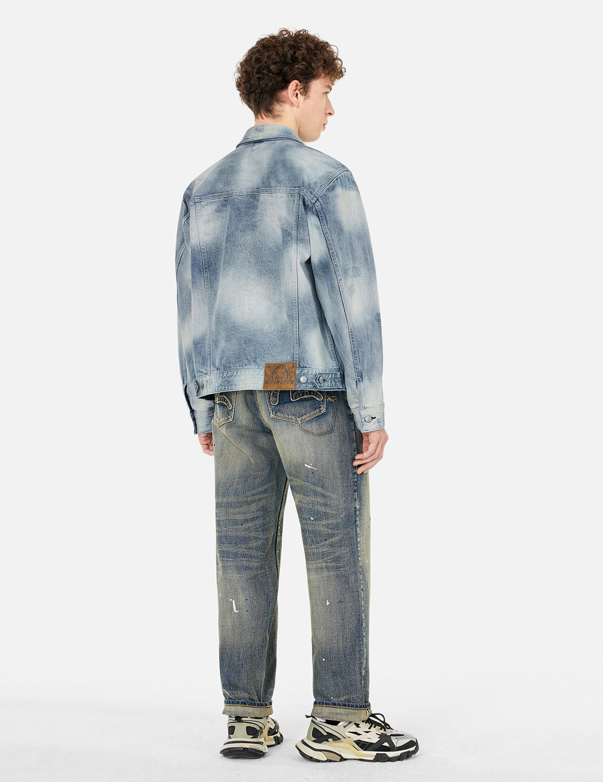 Seagull Appliqué Embroidery Relax Fit Denim Jacket