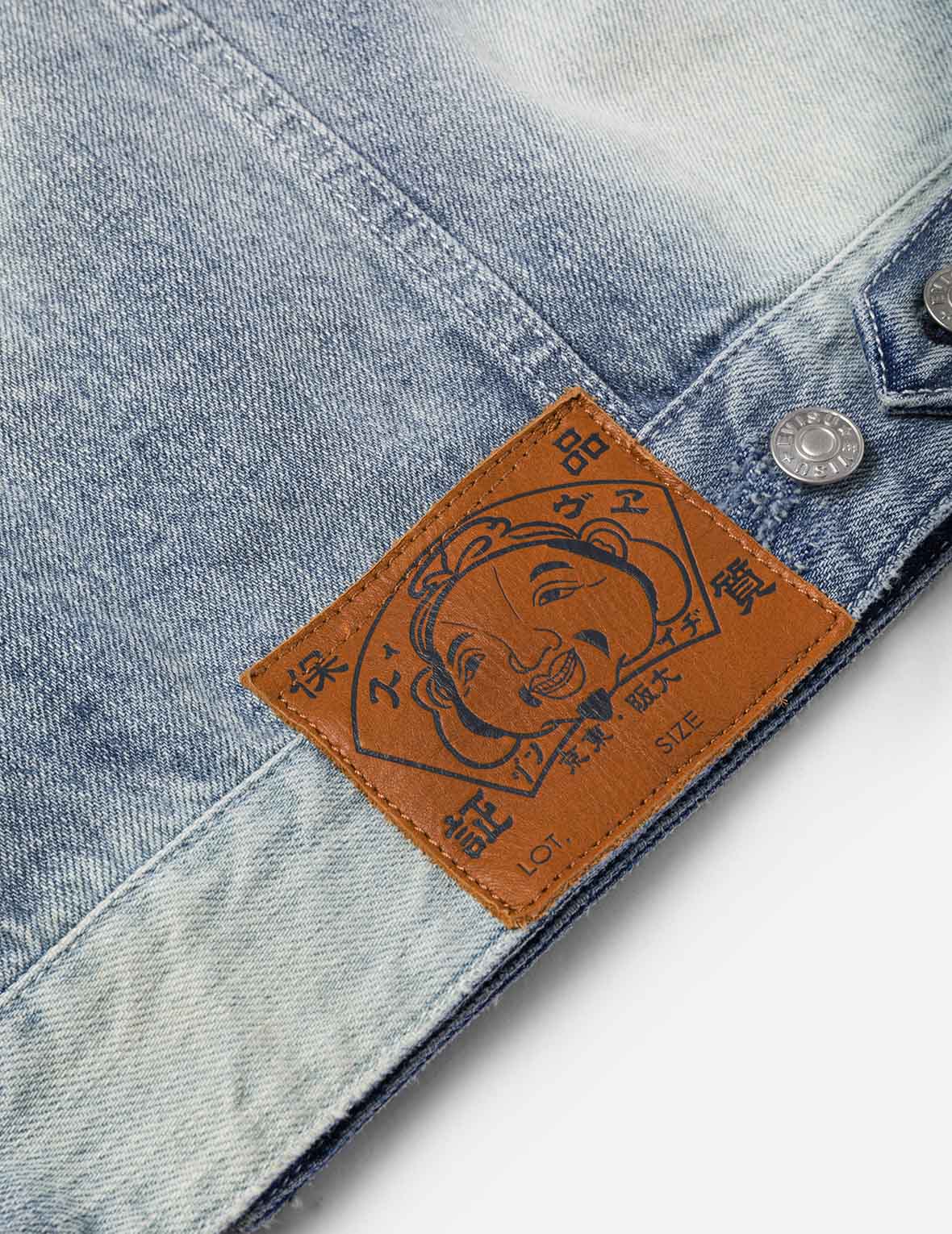 Seagull Appliqué Embroidery Relax Fit Denim Jacket