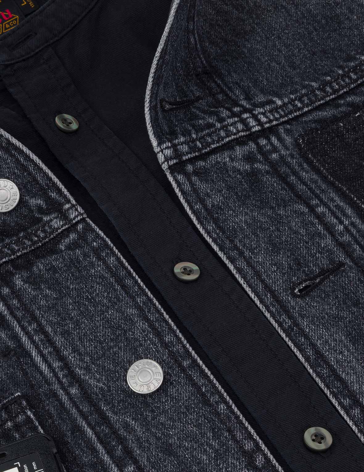 Daicock and Seagull Print Relax Fit 2-in-1 Denim Worker Shirt Jacket