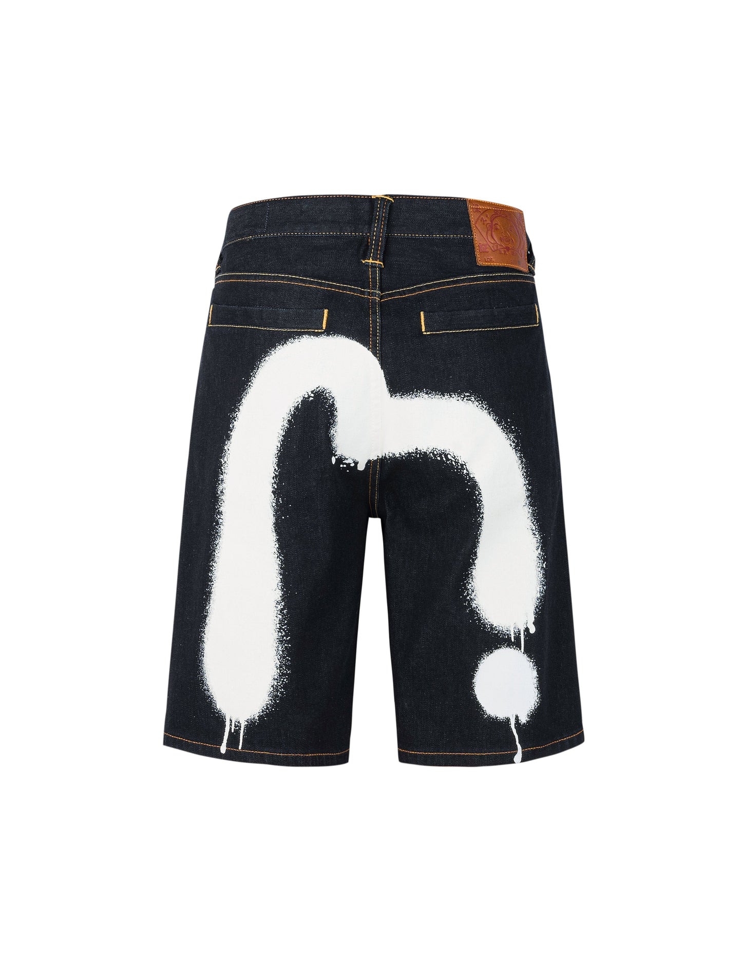 Graffiti Daicock Print Regular Fit Denim Shorts