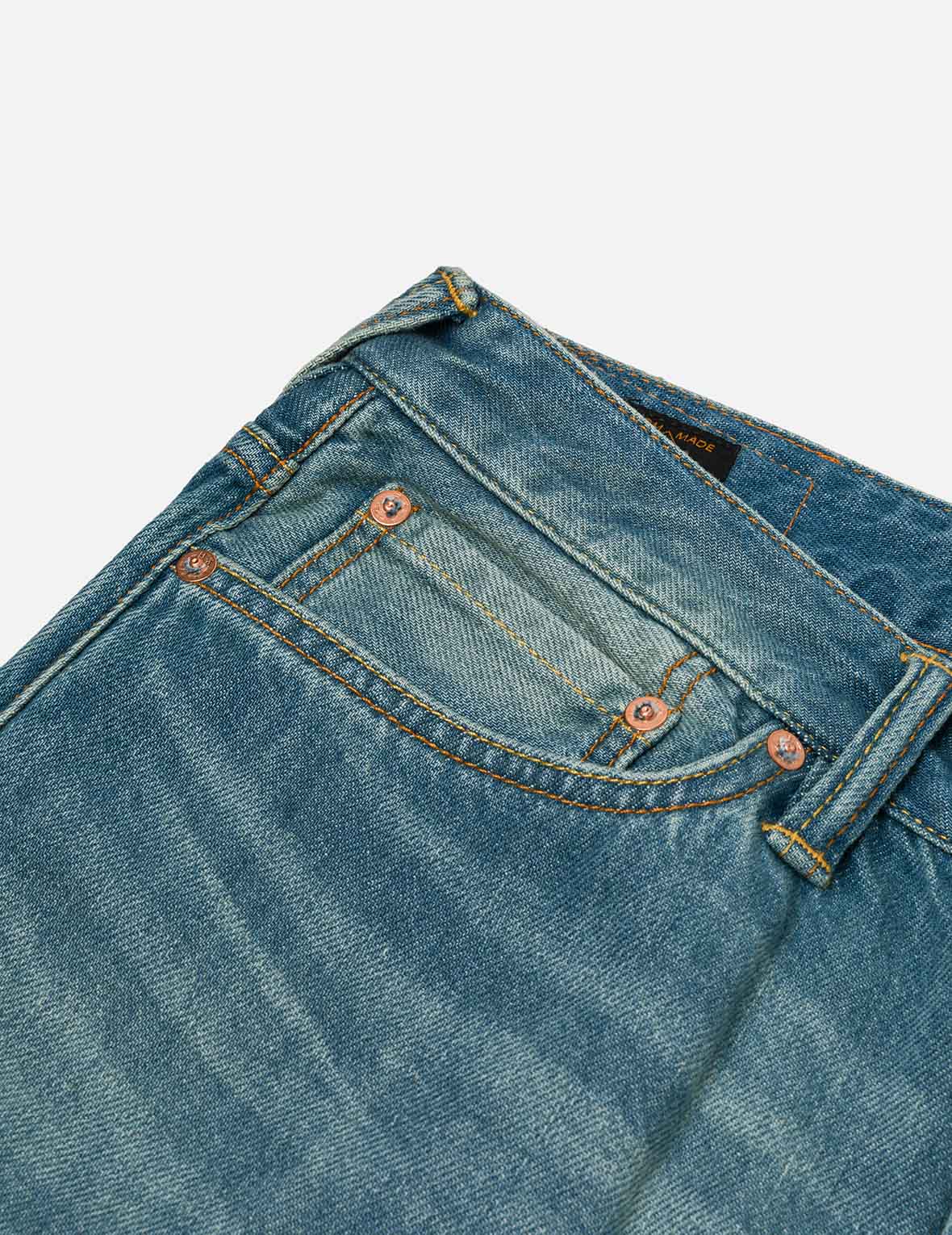 Floral Daicock Embroidery Regular Fit Denim Shorts