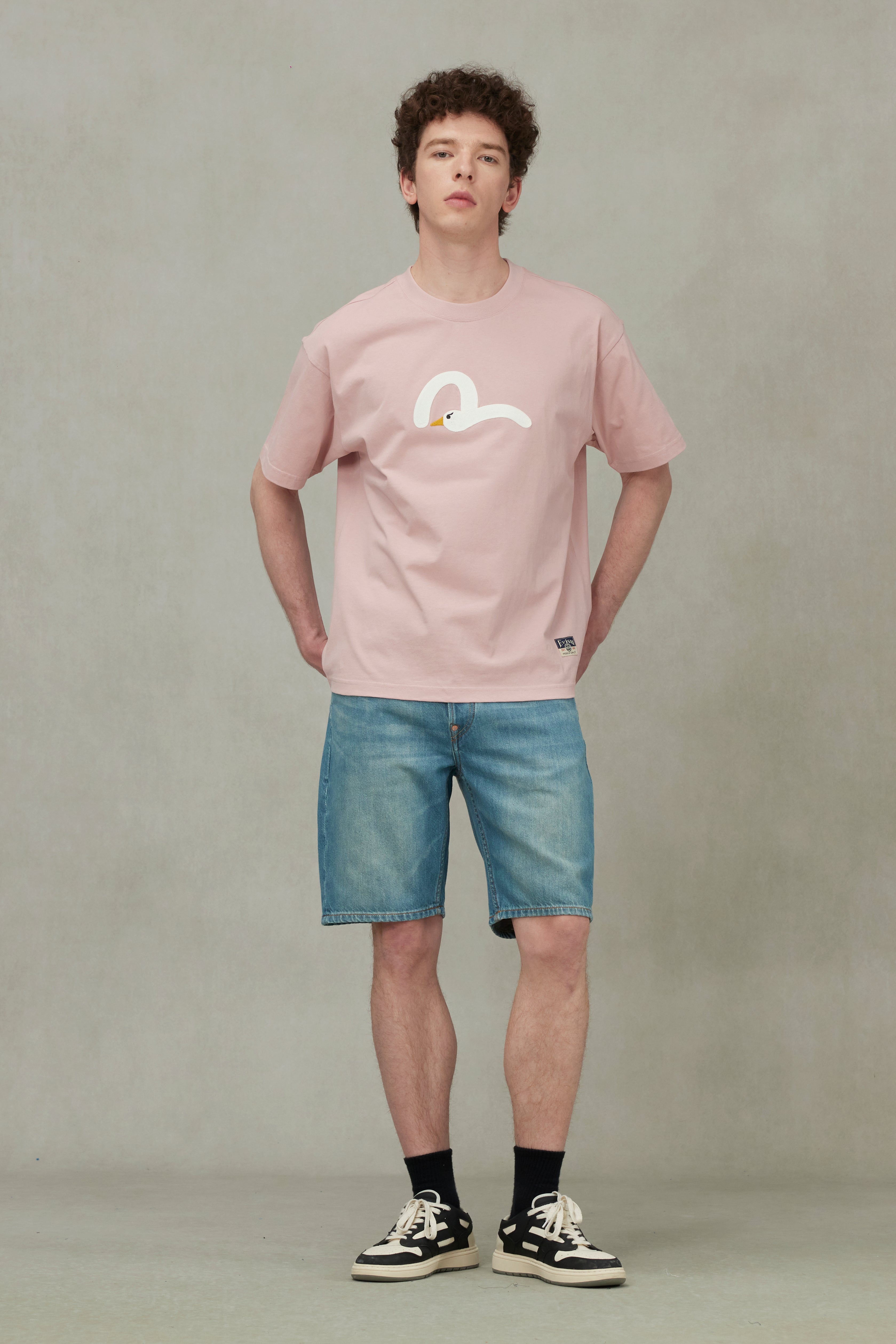 Floral Daicock Embroidery Regular Fit Denim Shorts