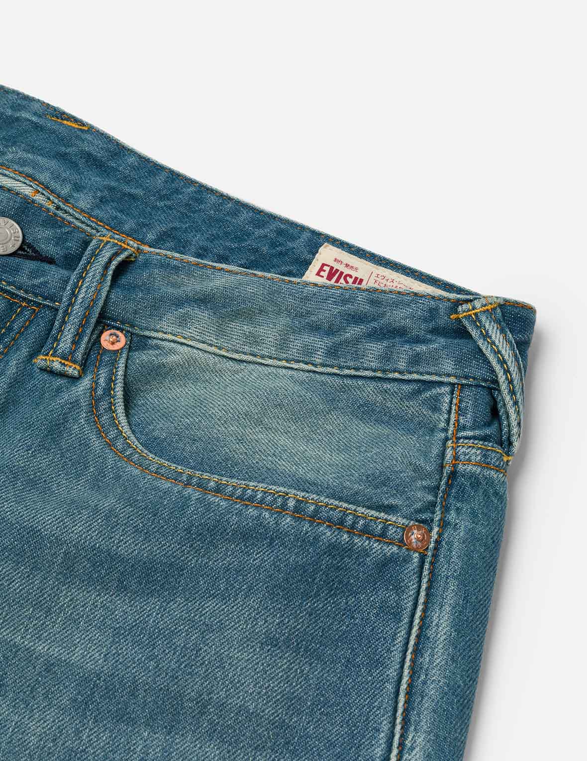 Floral Daicock Embroidery Regular Fit Denim Shorts