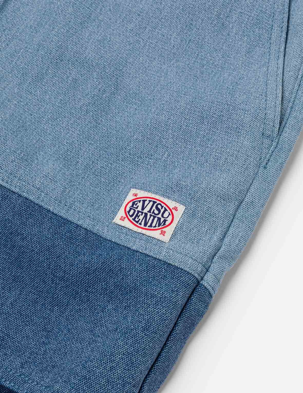 Panel Design Regular Fit Denim Shorts