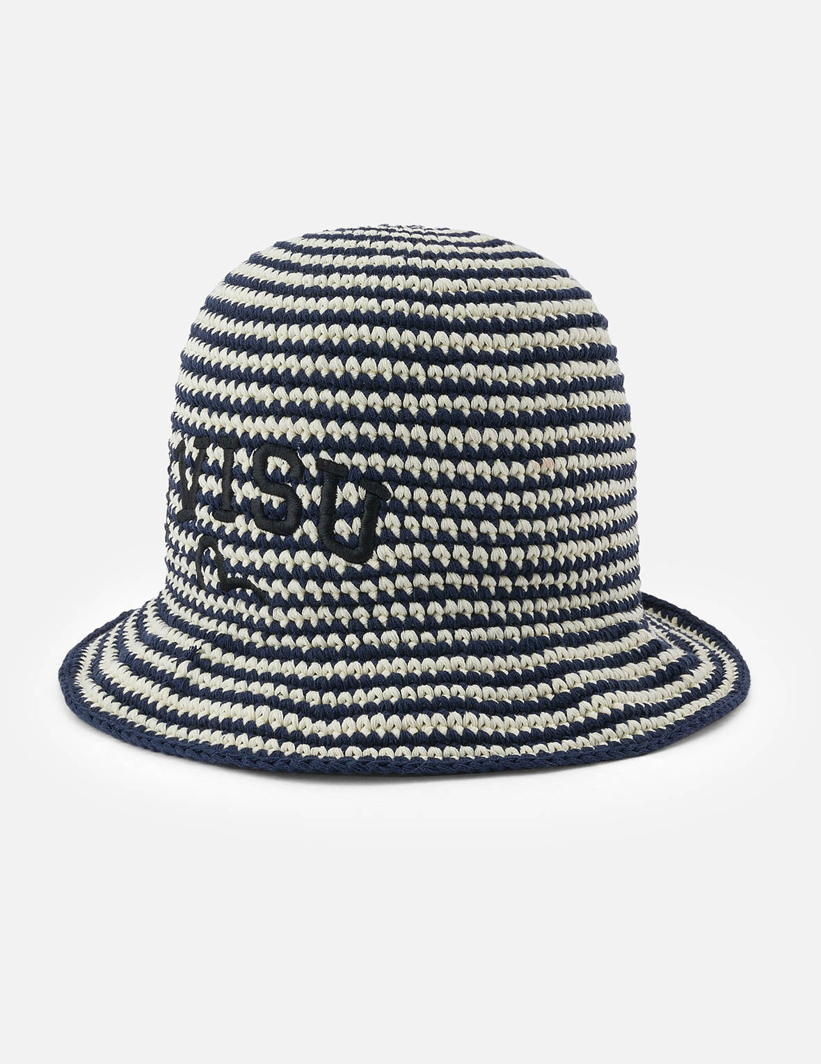 Logo Embroidery Striped Knitted Bucket Hat