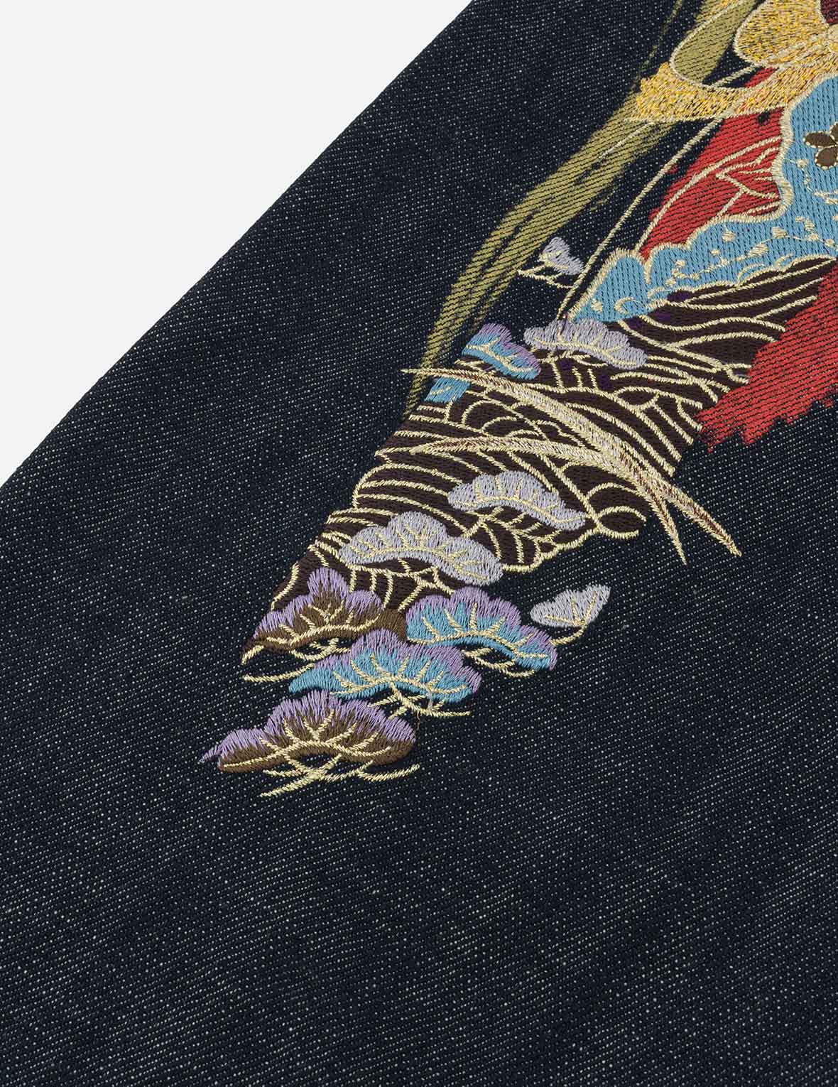 Hakutaku Daicock Embroidery Taper Fit Jeans #2017