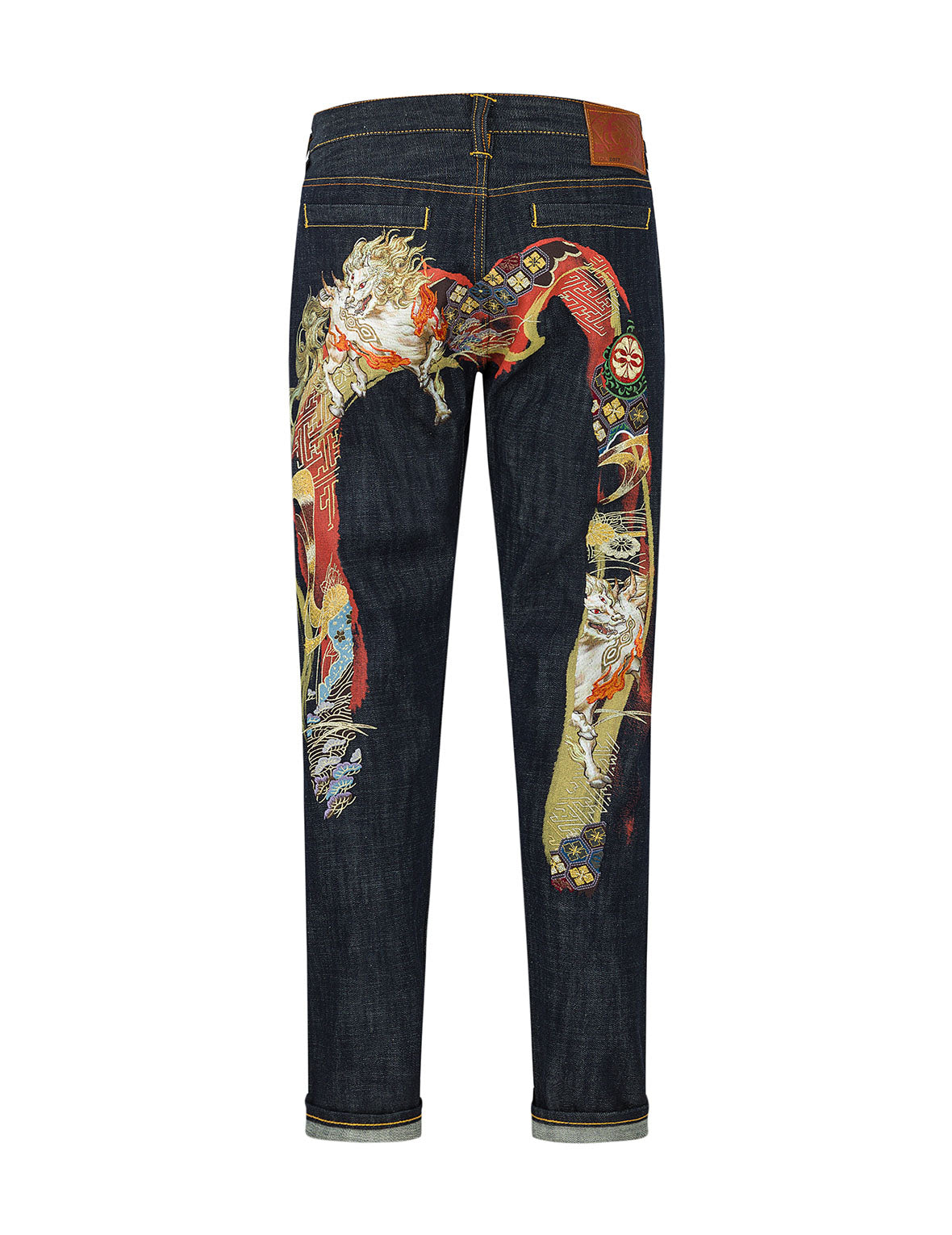 Hakutaku Daicock Embroidery Taper Fit Jeans #2017