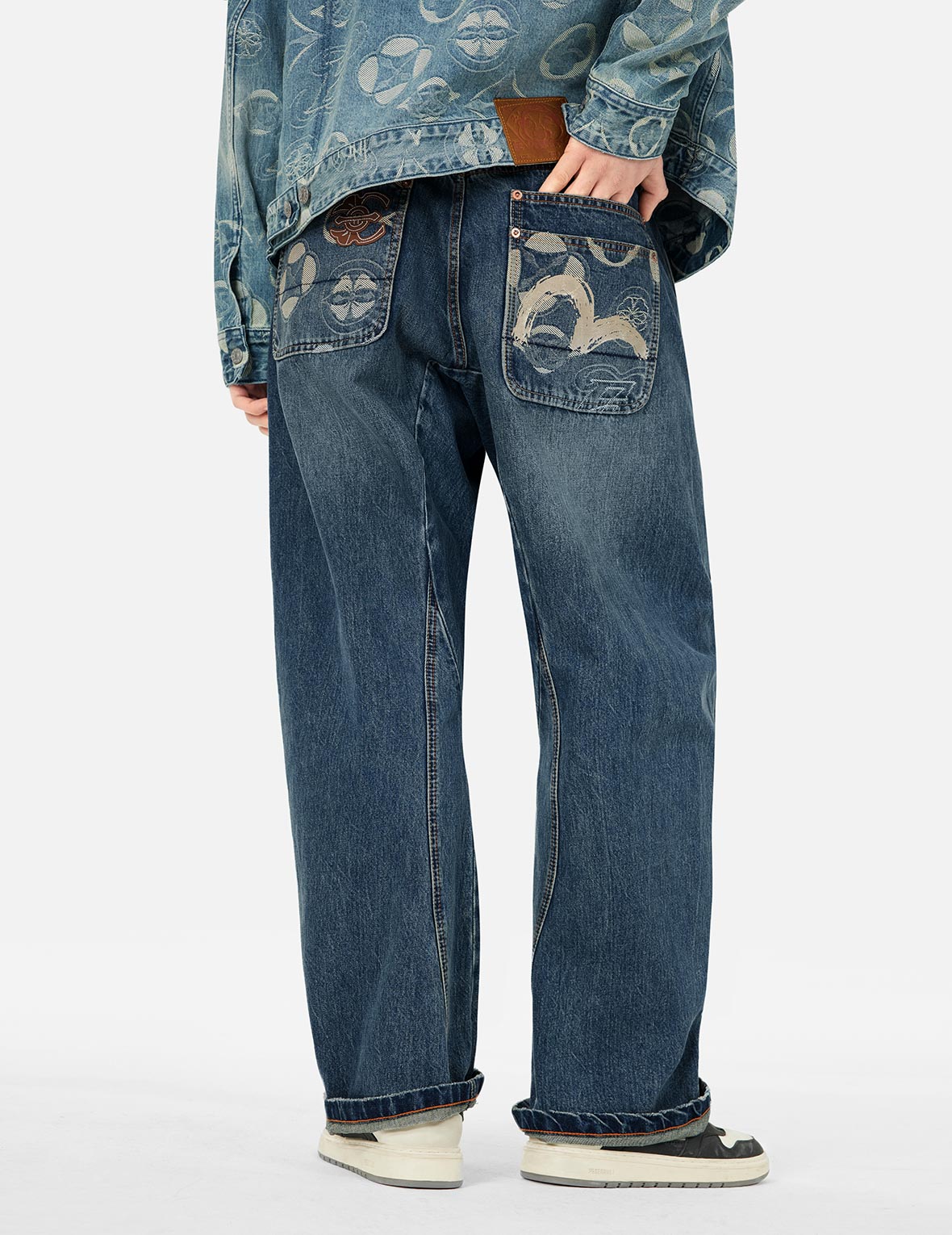 Kamon Jacquard Pockets 3D Fit Jeans