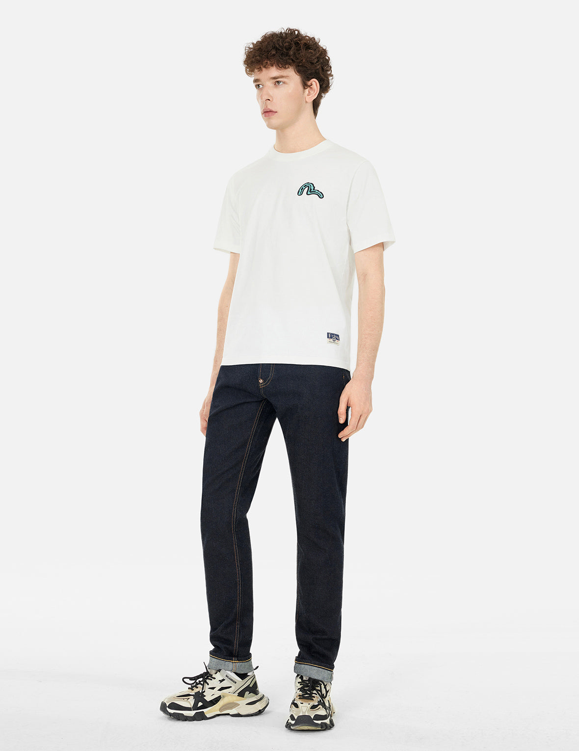 Seagull Daicock Print Taper Fit Jeans #2017