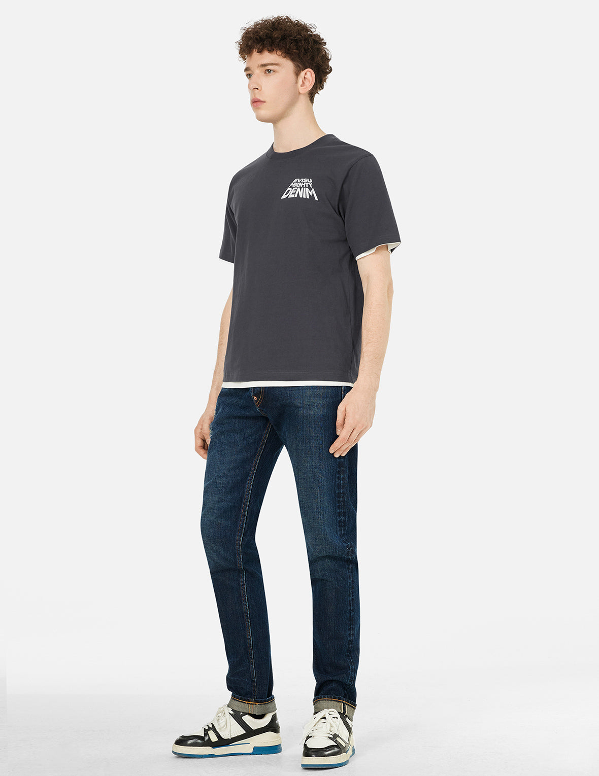 Seagull Print Taper Fit Jeans #2017