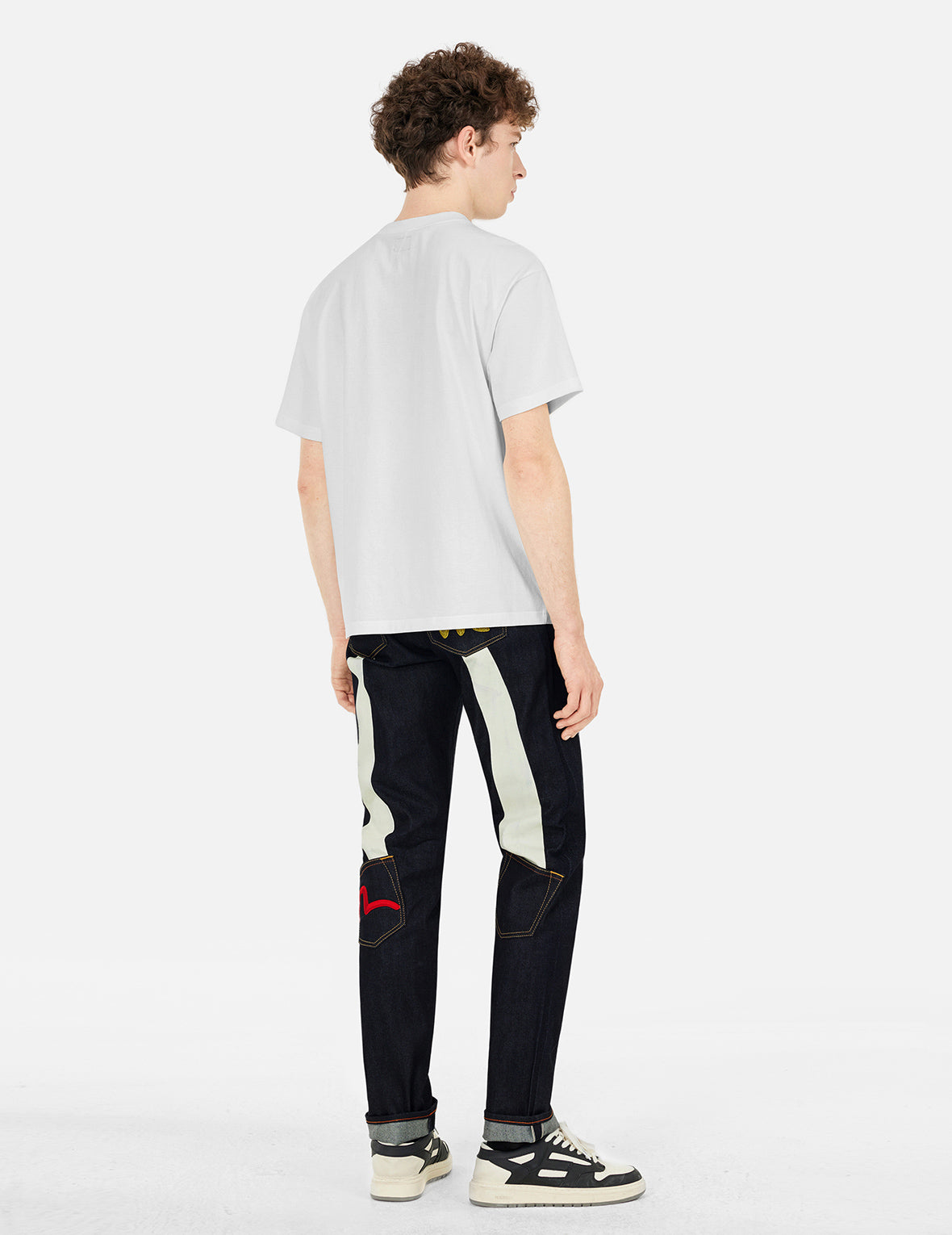 Red Seagull Daicock Print Taper Fit Jeans #2017