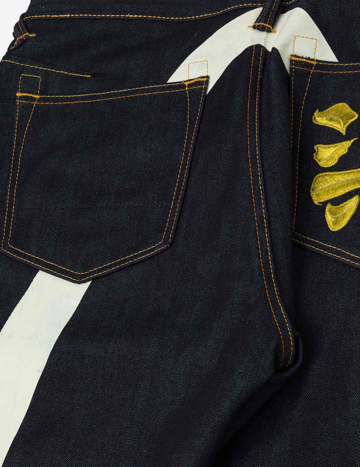 Red Seagull Daicock Print Taper Fit Jeans #2017